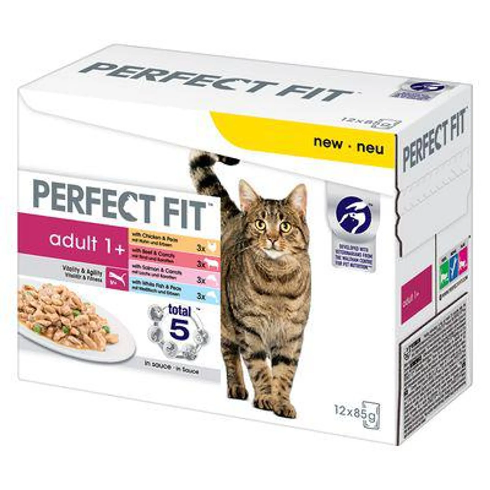 12 x 85g Perfect Fit Wet Cat Food - 15% Off! *