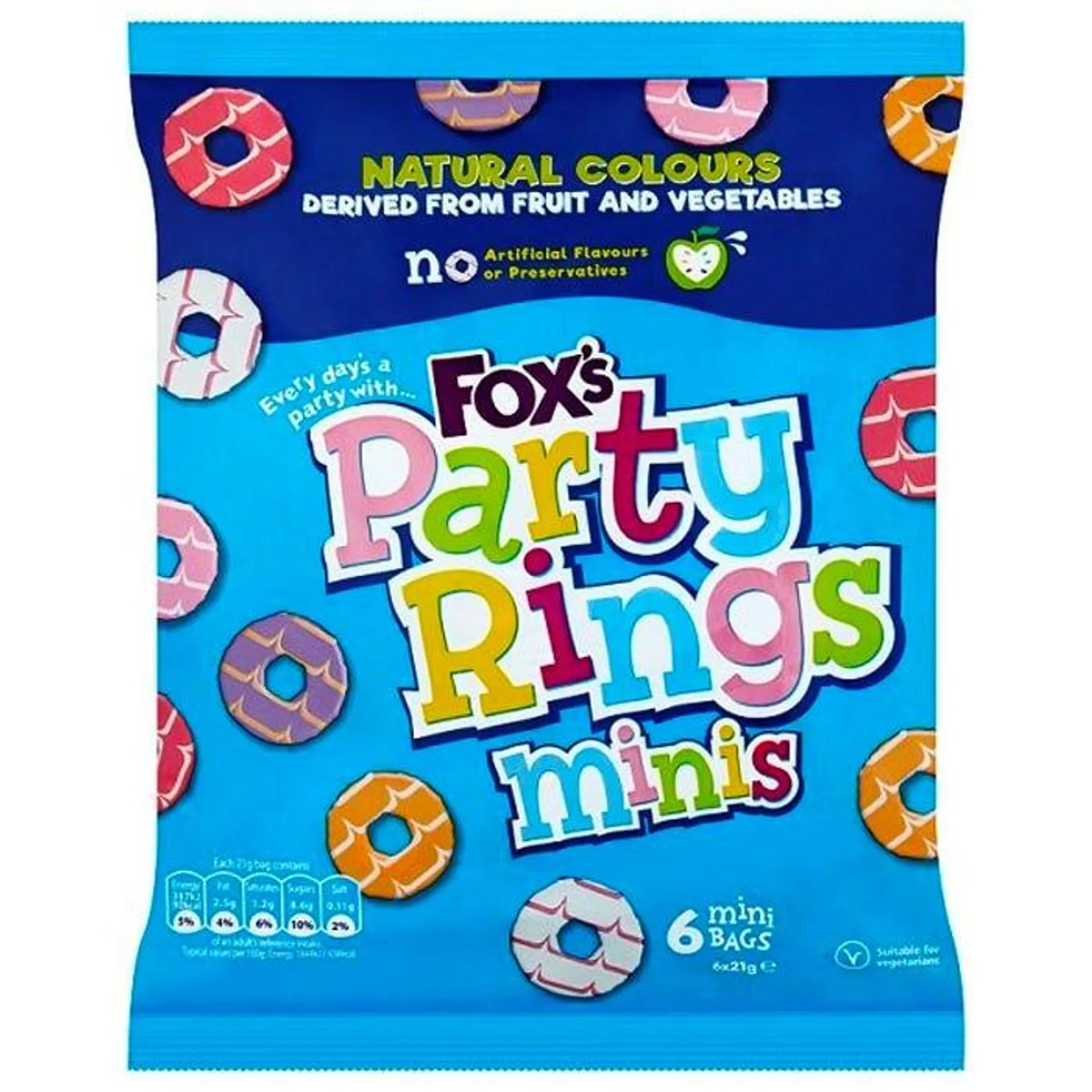 Fox's Party Rings Minis 6 x 21g