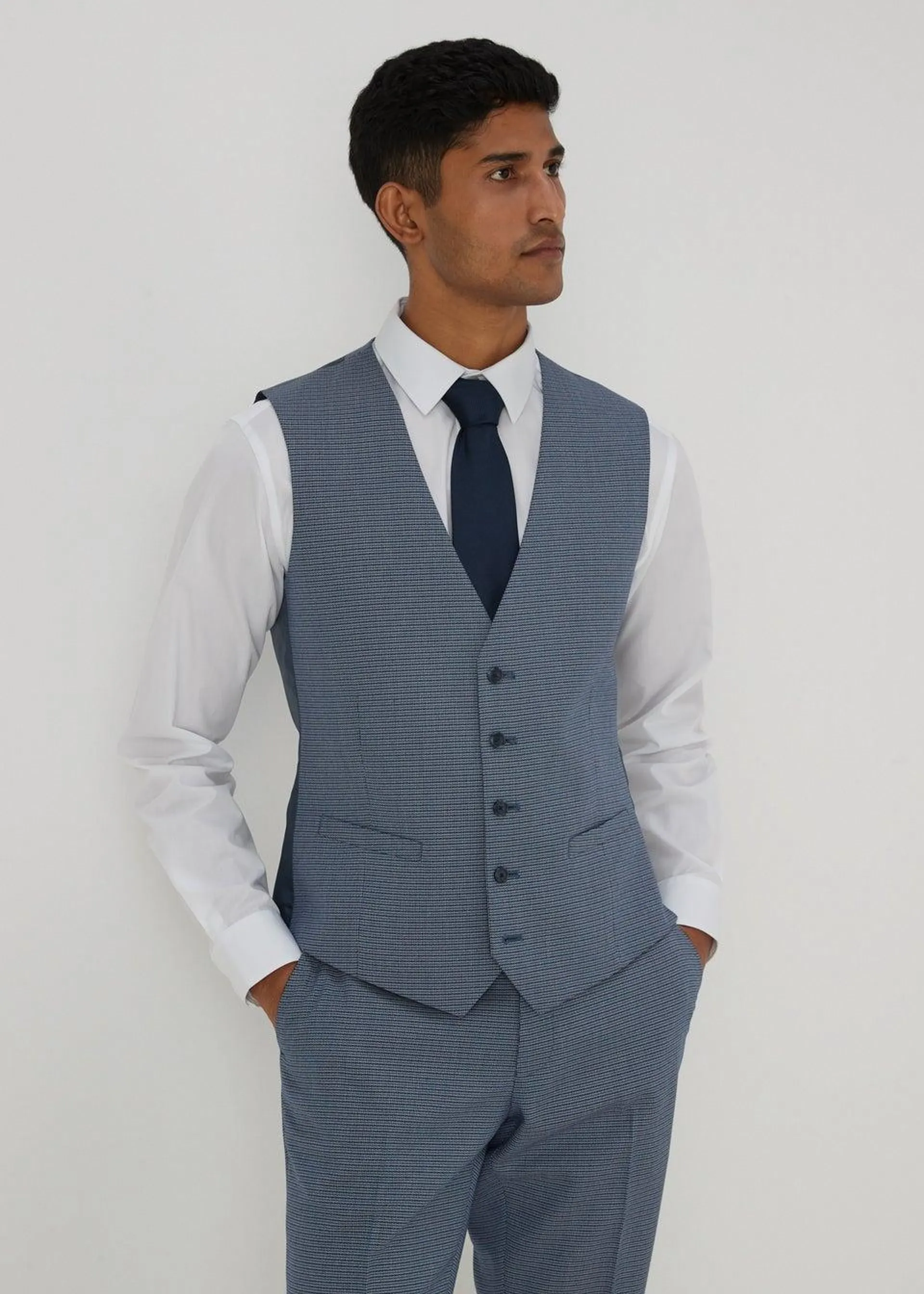 Taylor & Wright Richie Blue Waistcoat