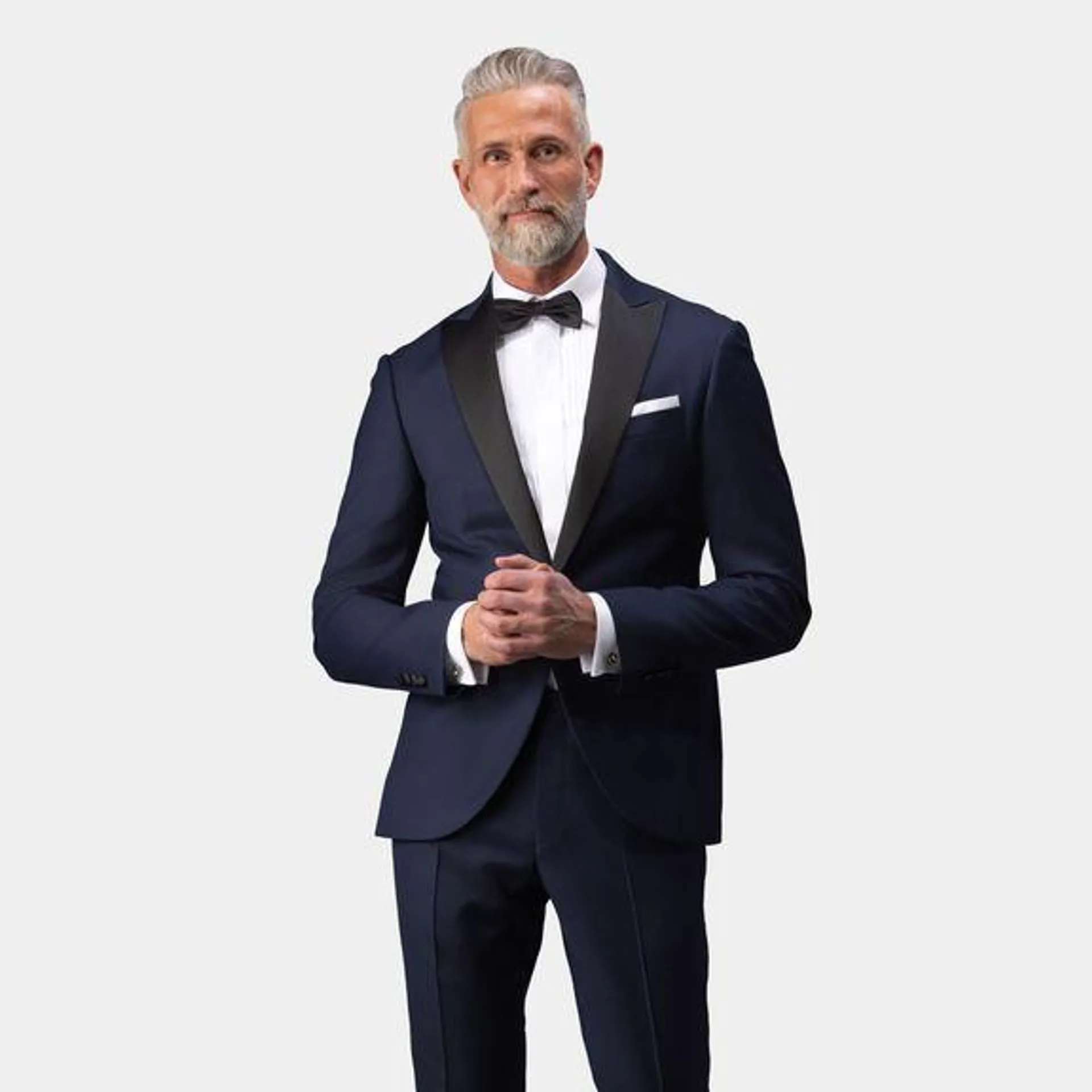 Navy two-piece tuxedo