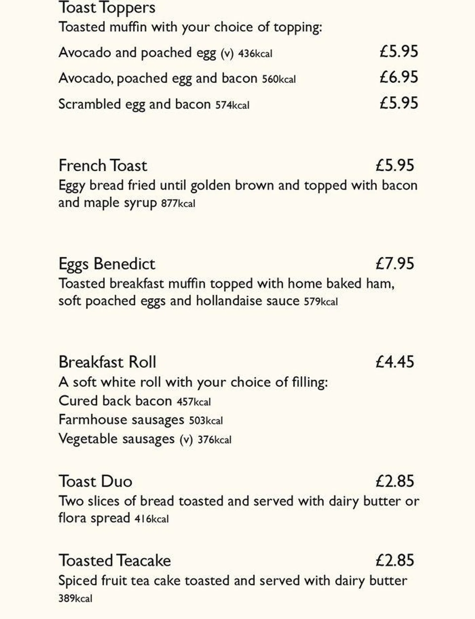 Breakfast Menu from 19 June to 30 September 2024 - Catalogue Page 2