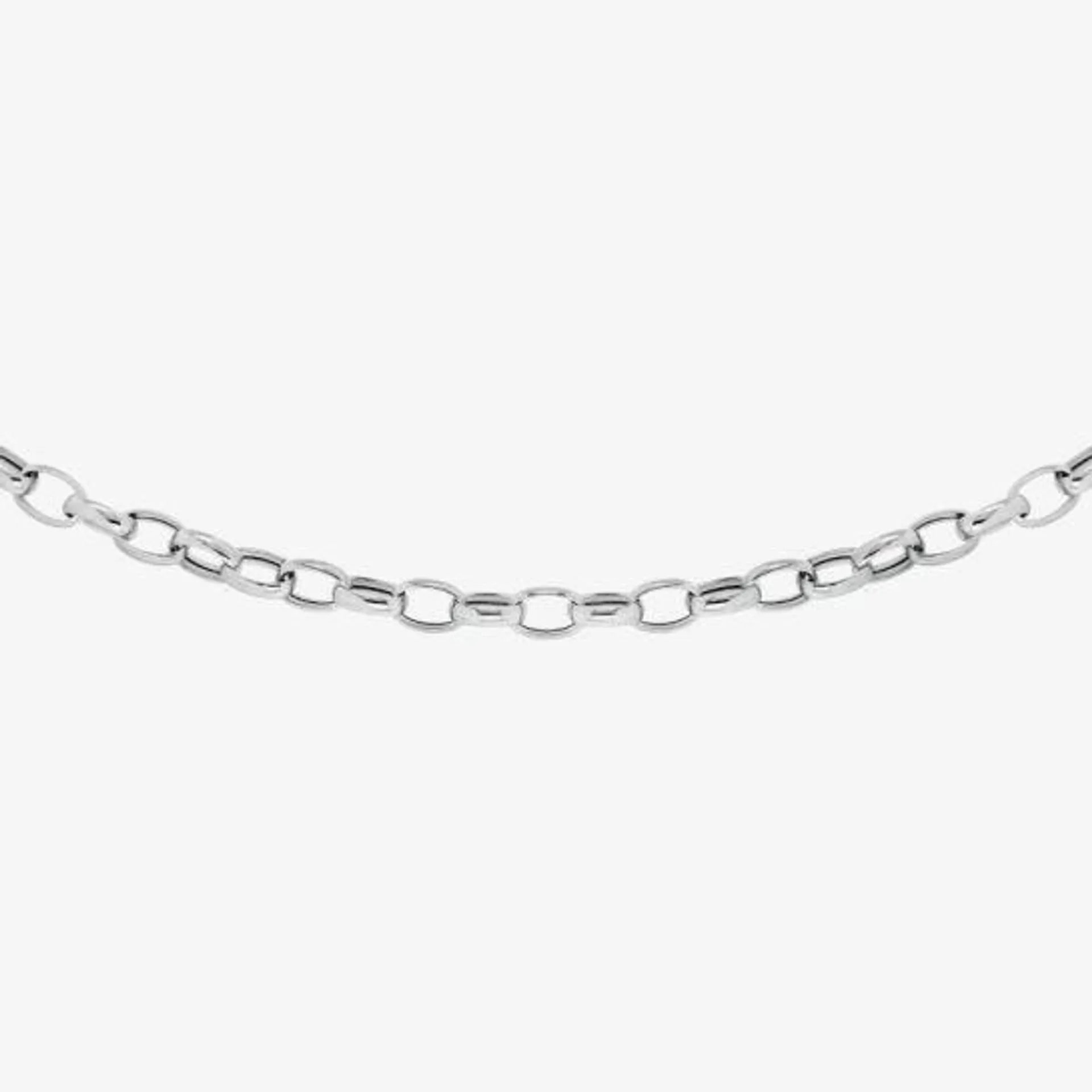 9ct White Gold 20 Inch Oval Belcher 5.14.5815