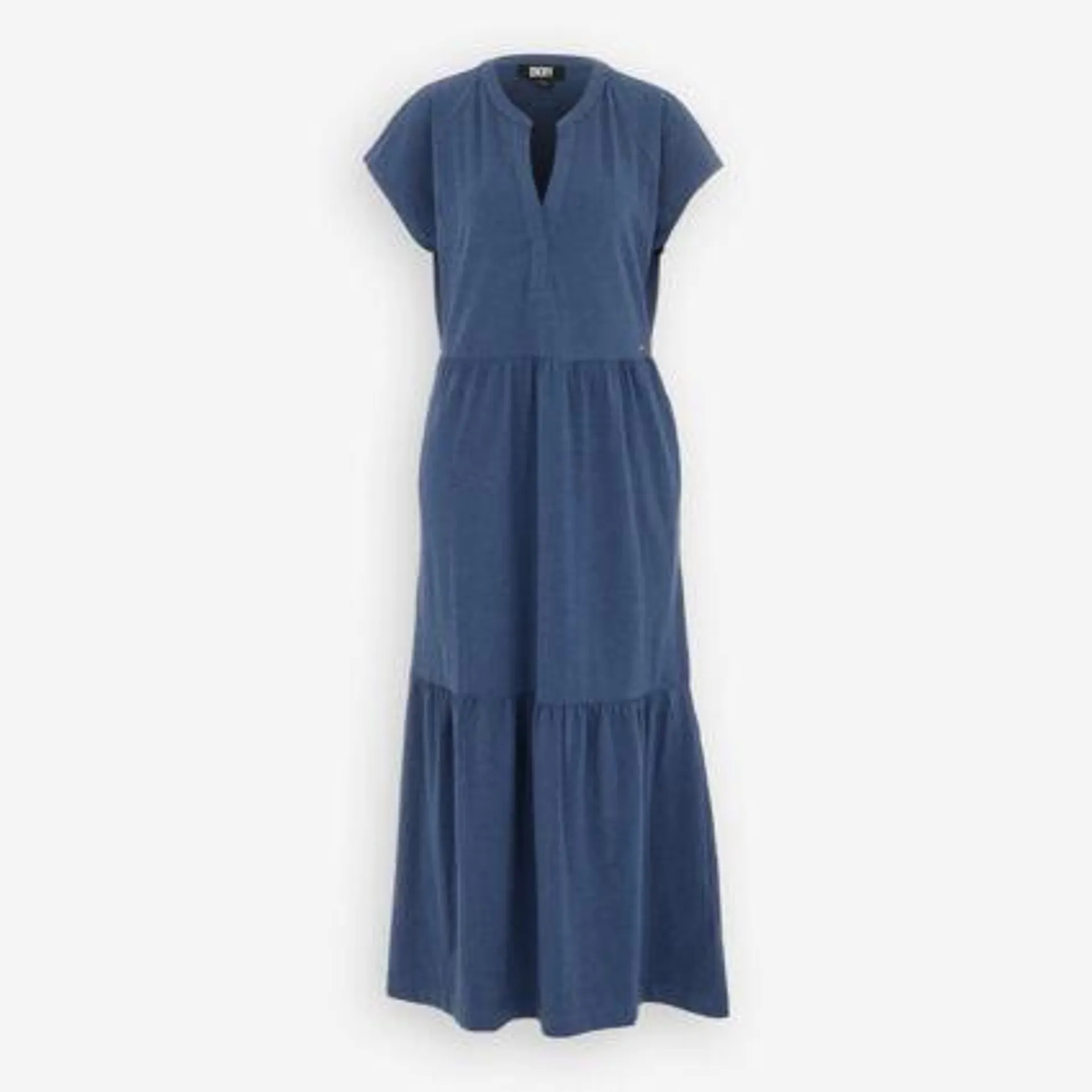 Navy V Neck Maxi Dress