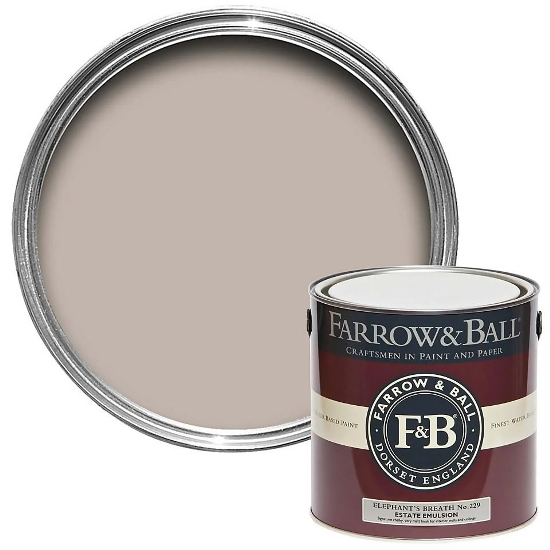 Farrow & Ball Estate Matt Emulsion Paint Elephant's Breath No.229 - 2.5L