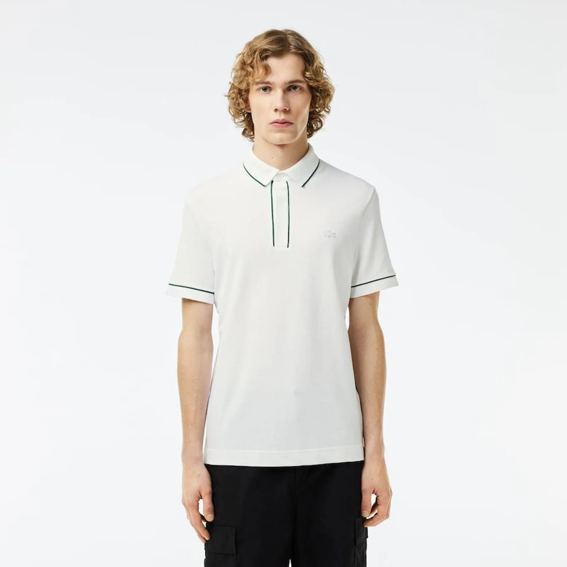 Smart Paris Stretch Cotton Contrast Trim Polo Shirt