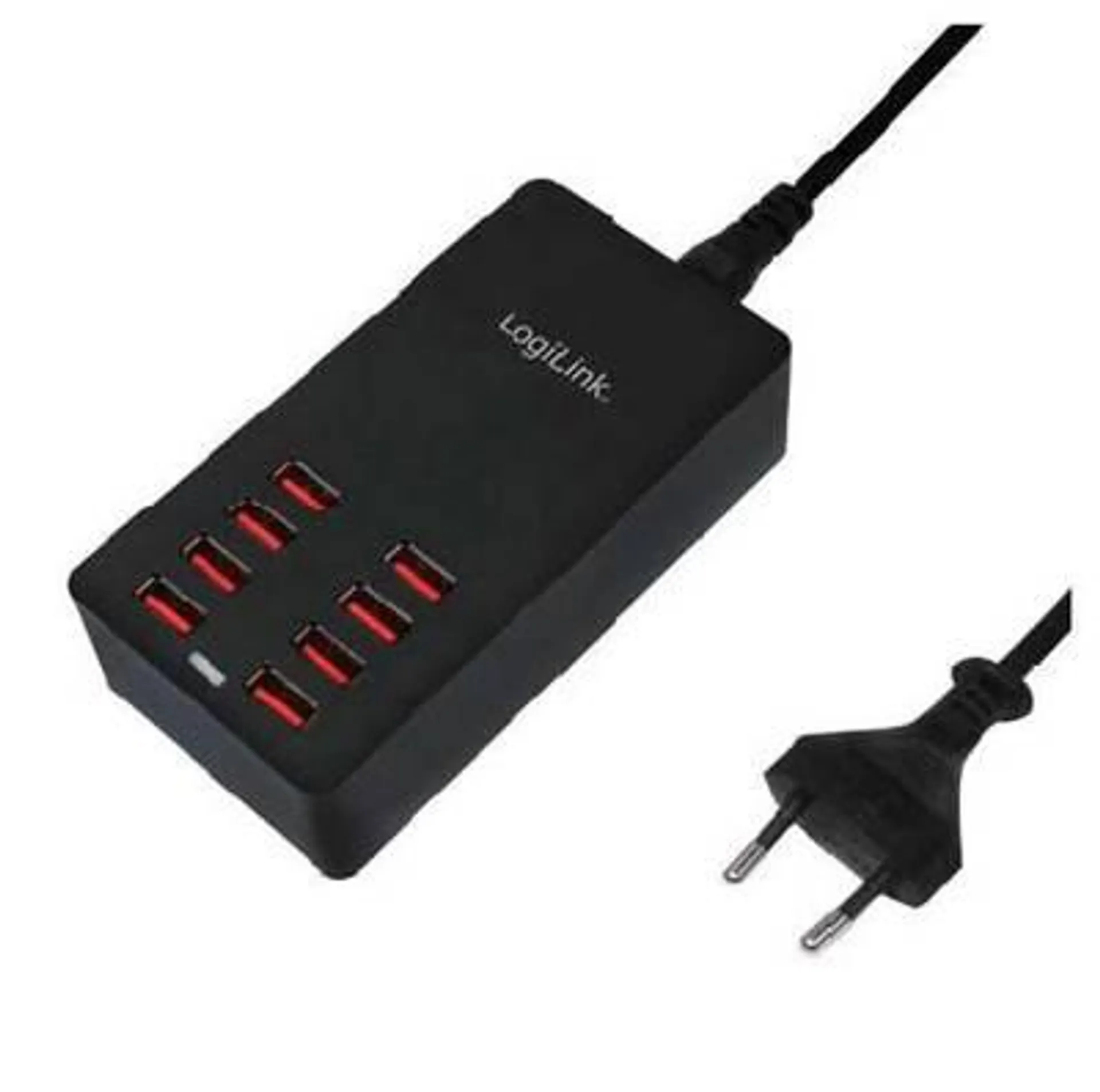 LogiLink PA0140 PA0140 USB charging station Mains socket Max. output current 8800 mA 8 x USB Auto-Detect