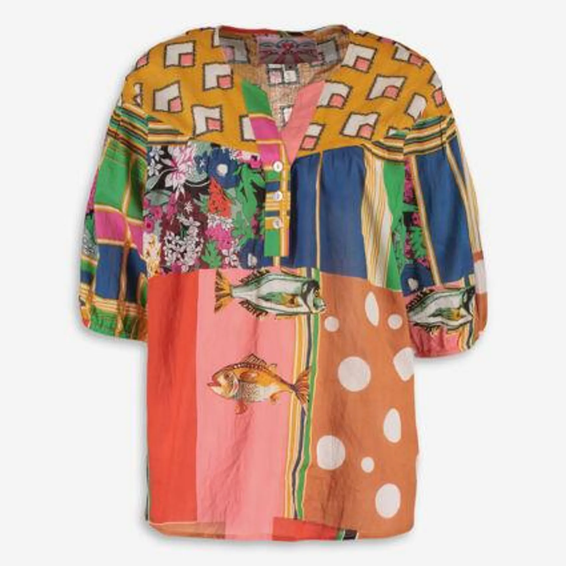 Multicolour Tunic Style Blouse