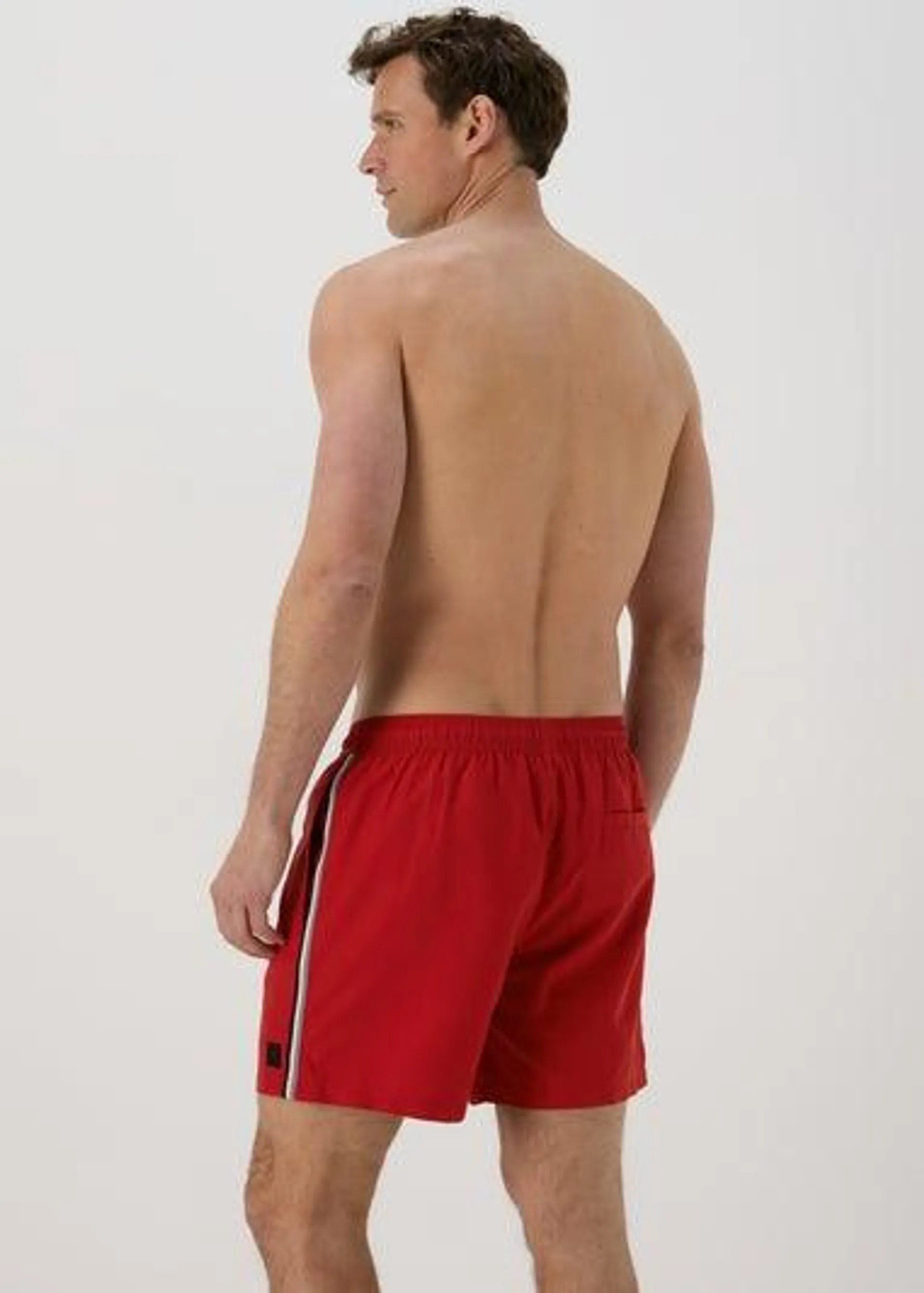 Red Side Stripe Swimshorts