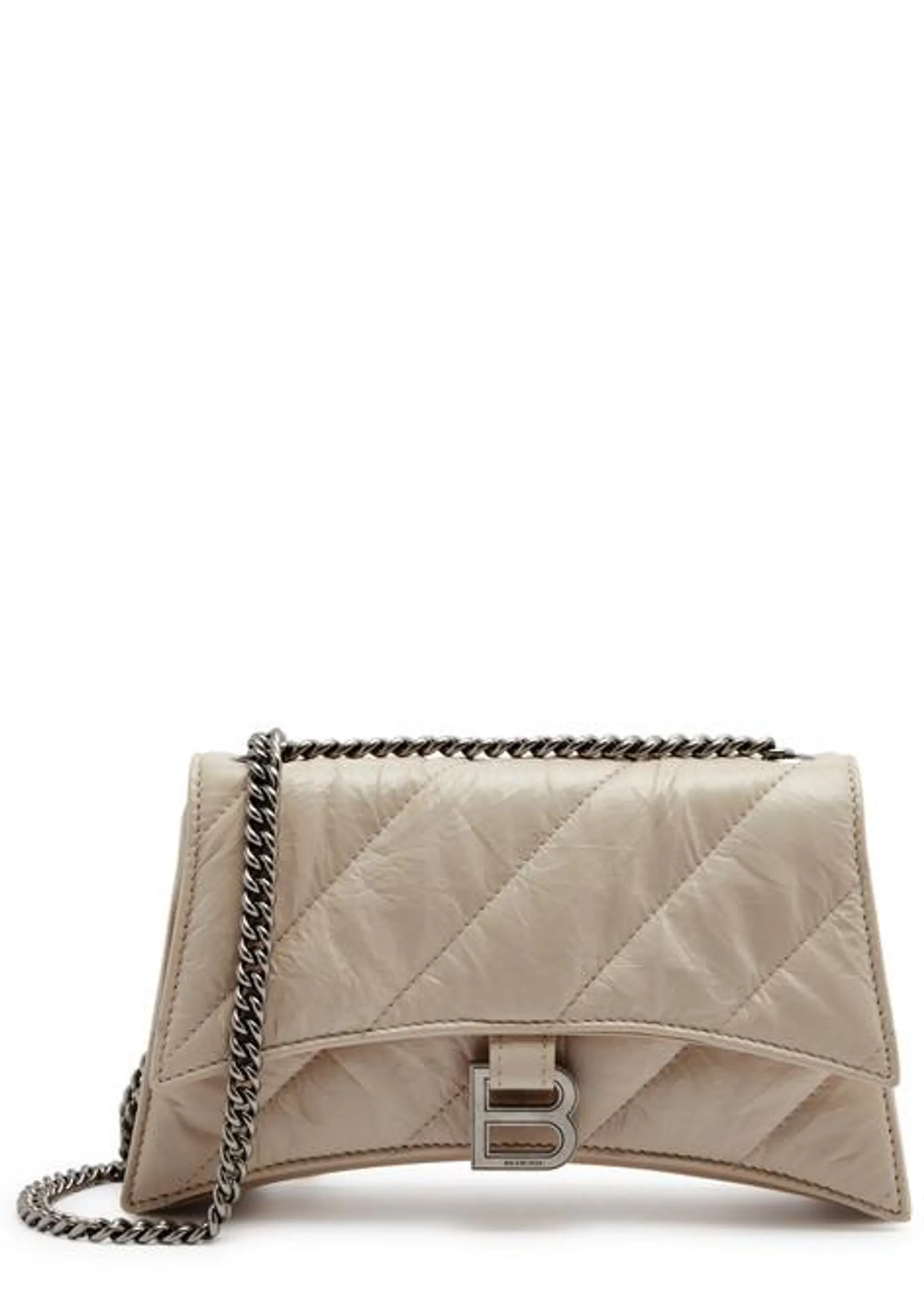 Crush quilted leather wallet-on-chain