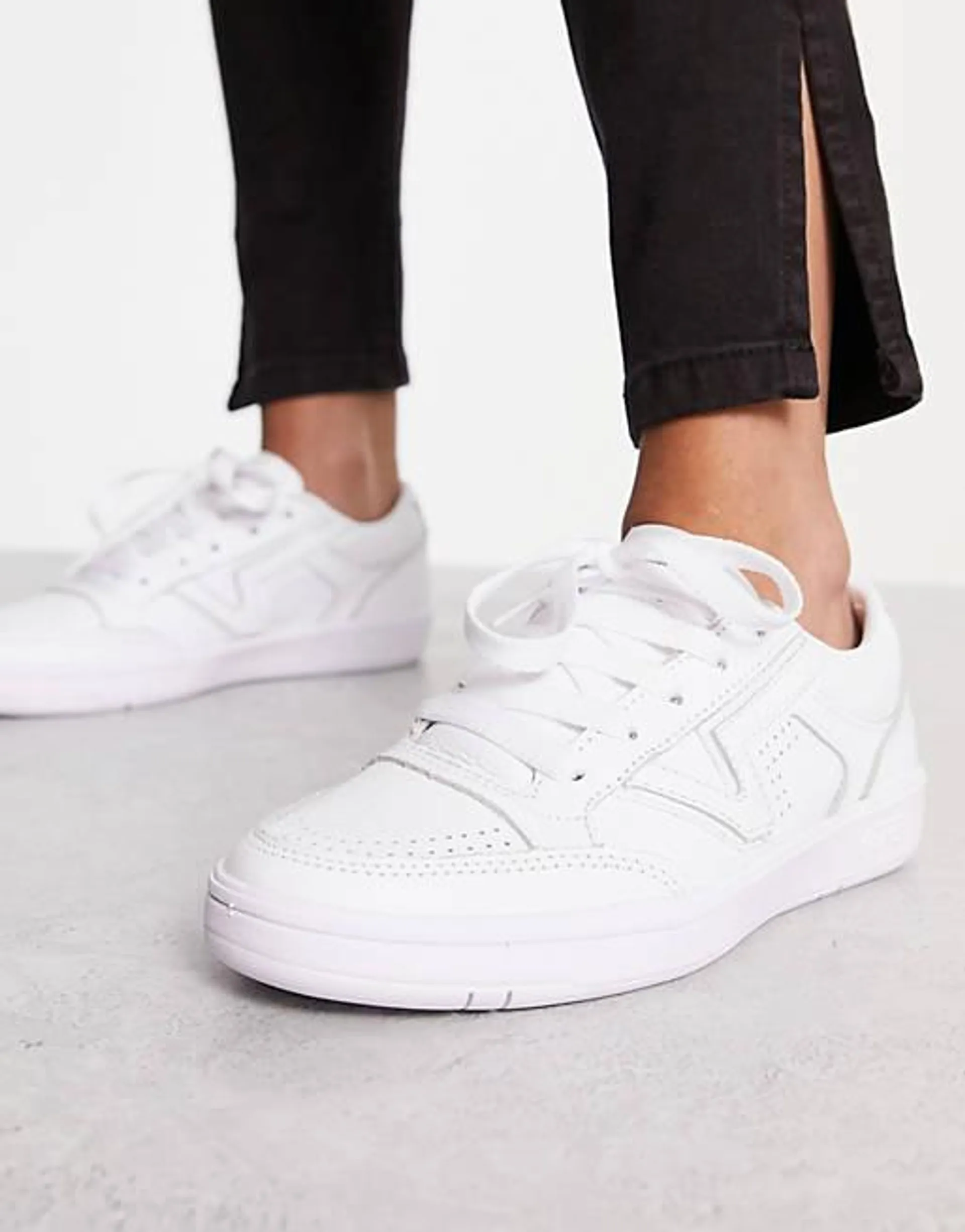 Vans Lowland trainers in triple white leather