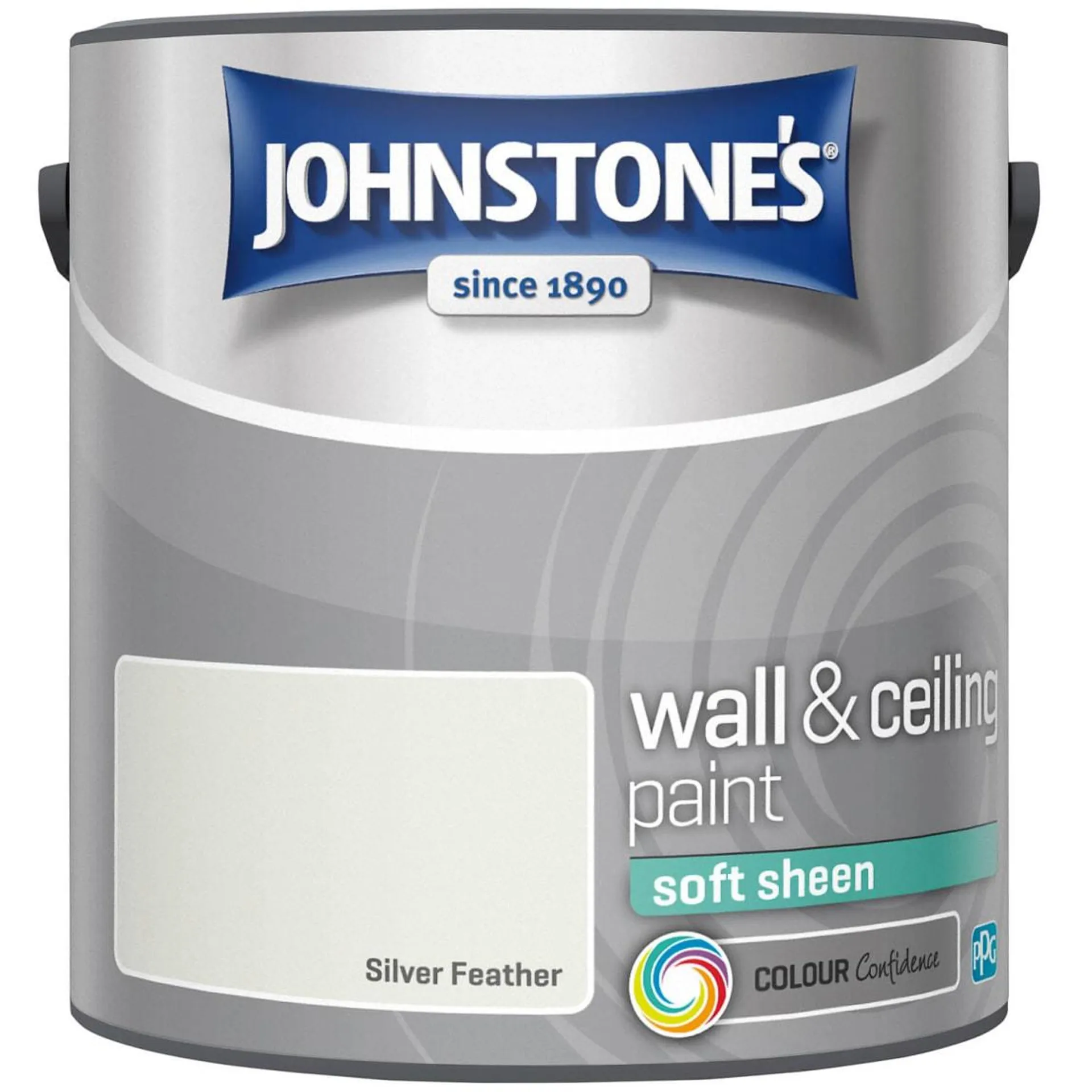 Johnstone's Paint Soft Sheen Emulsion 2.5L - Silver Feather