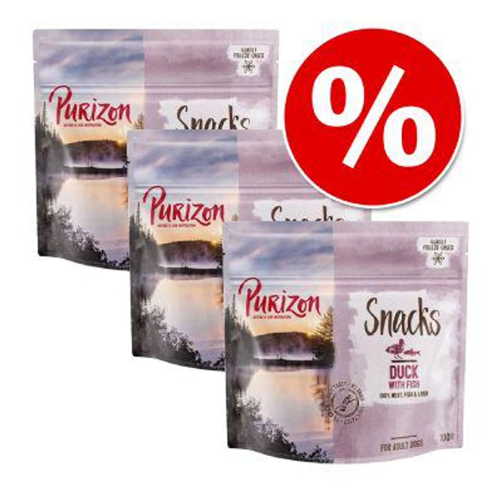 3 x 100g Purizon Grain-Free Duck with Fish Dog Snacks - Special Price!*