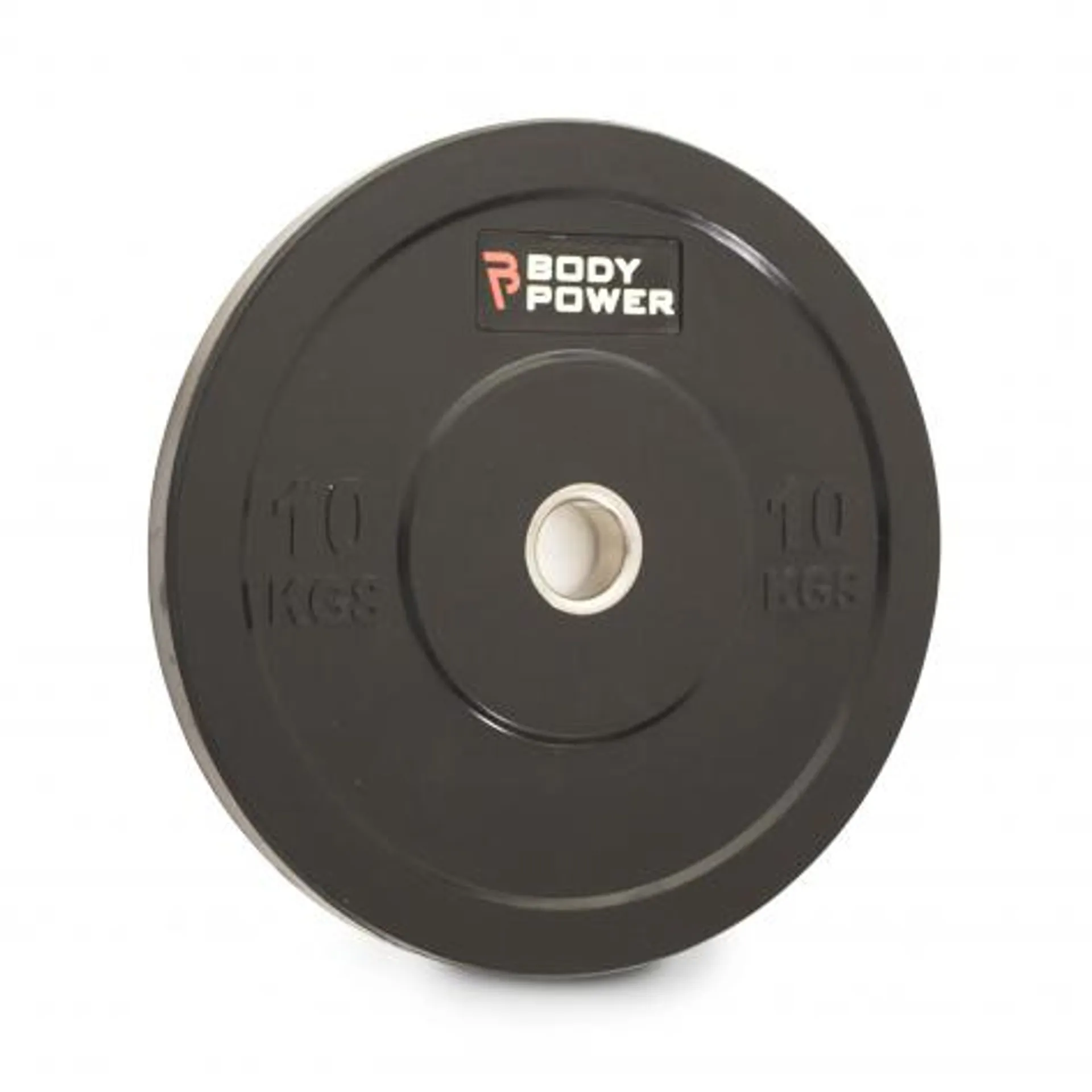 Body Power 10Kg Solid Rubber Olympic Weight Plate (x1)