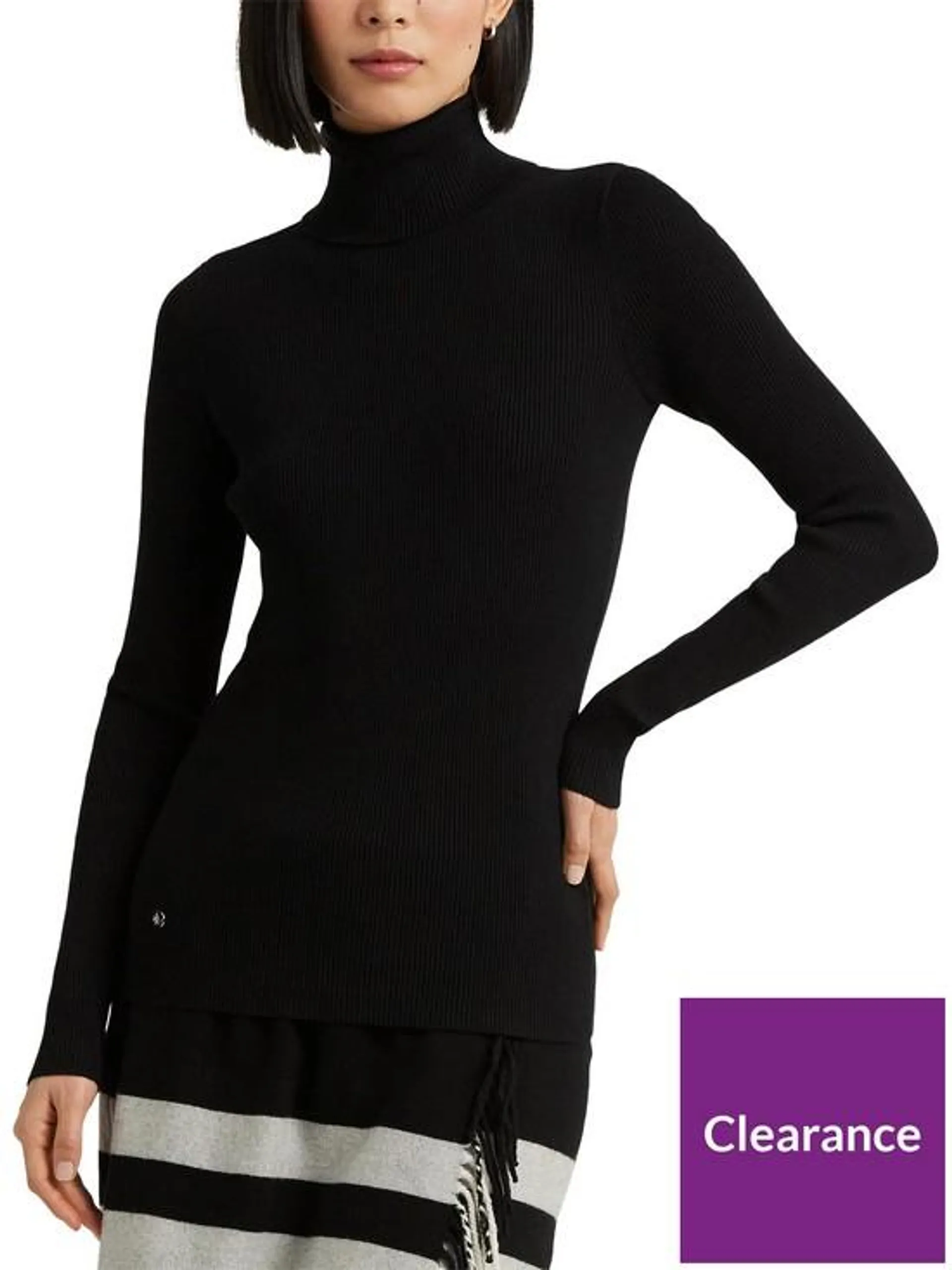 Amanda-long Sleeve-sweater - Polo Black