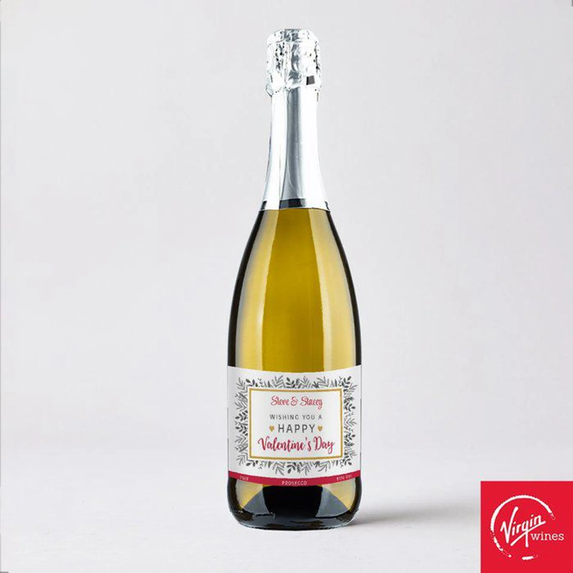 Personalised Valentine's Prosecco 75cl