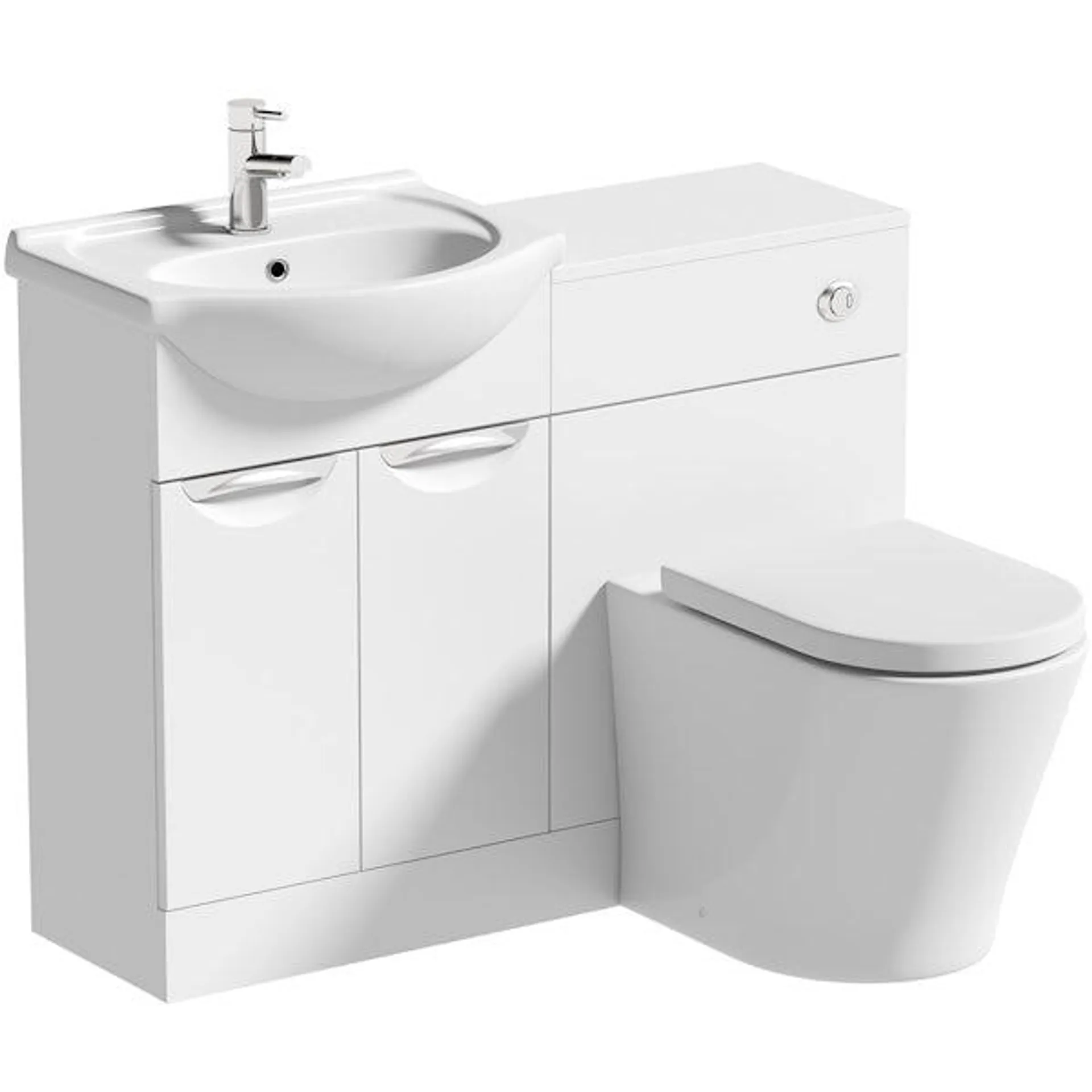 Orchard Elsdon white 1060mm combination with contemporary back to wall toilet and seat