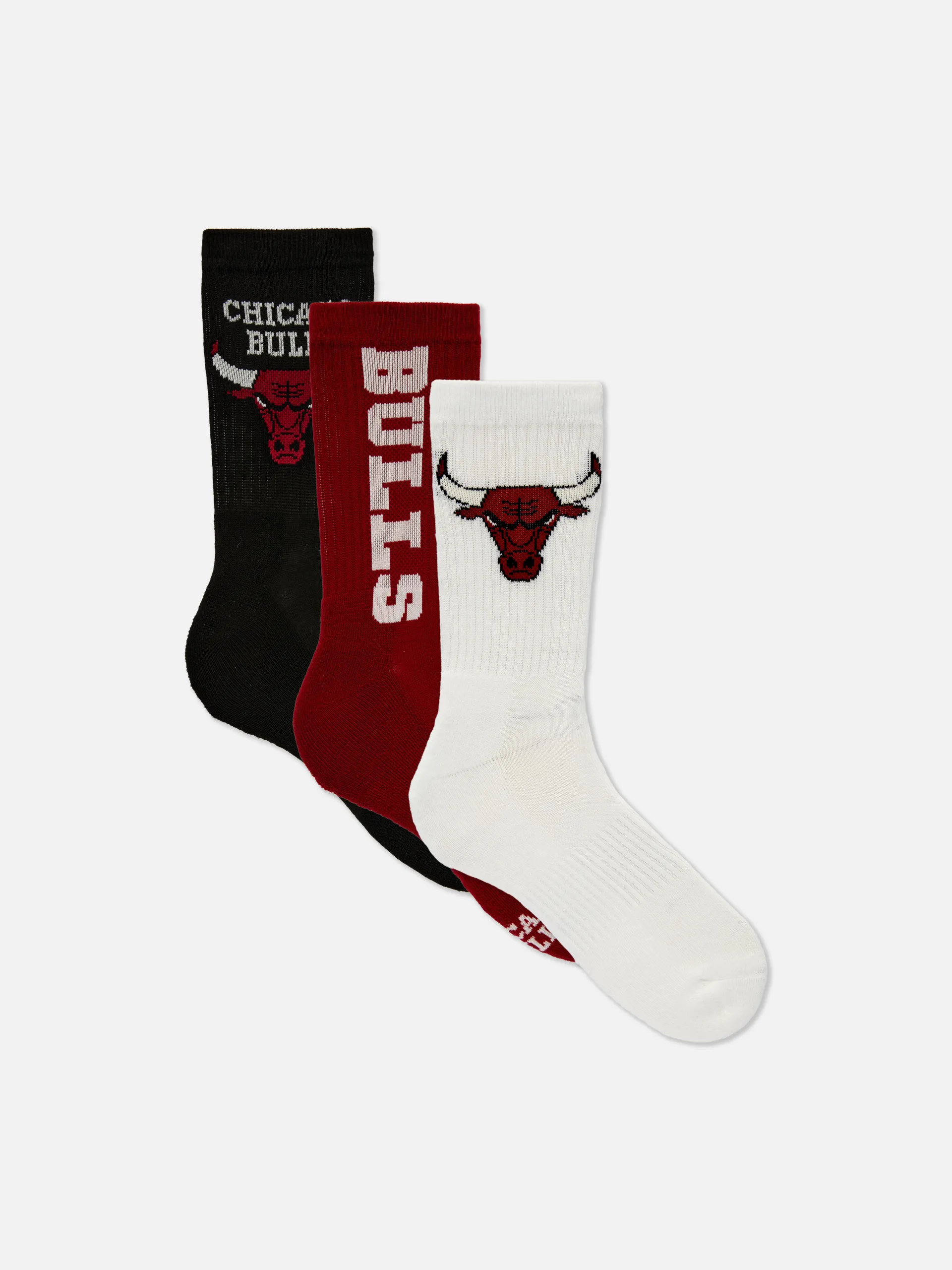 3pk NBA Chicago Bulls Crew Socks