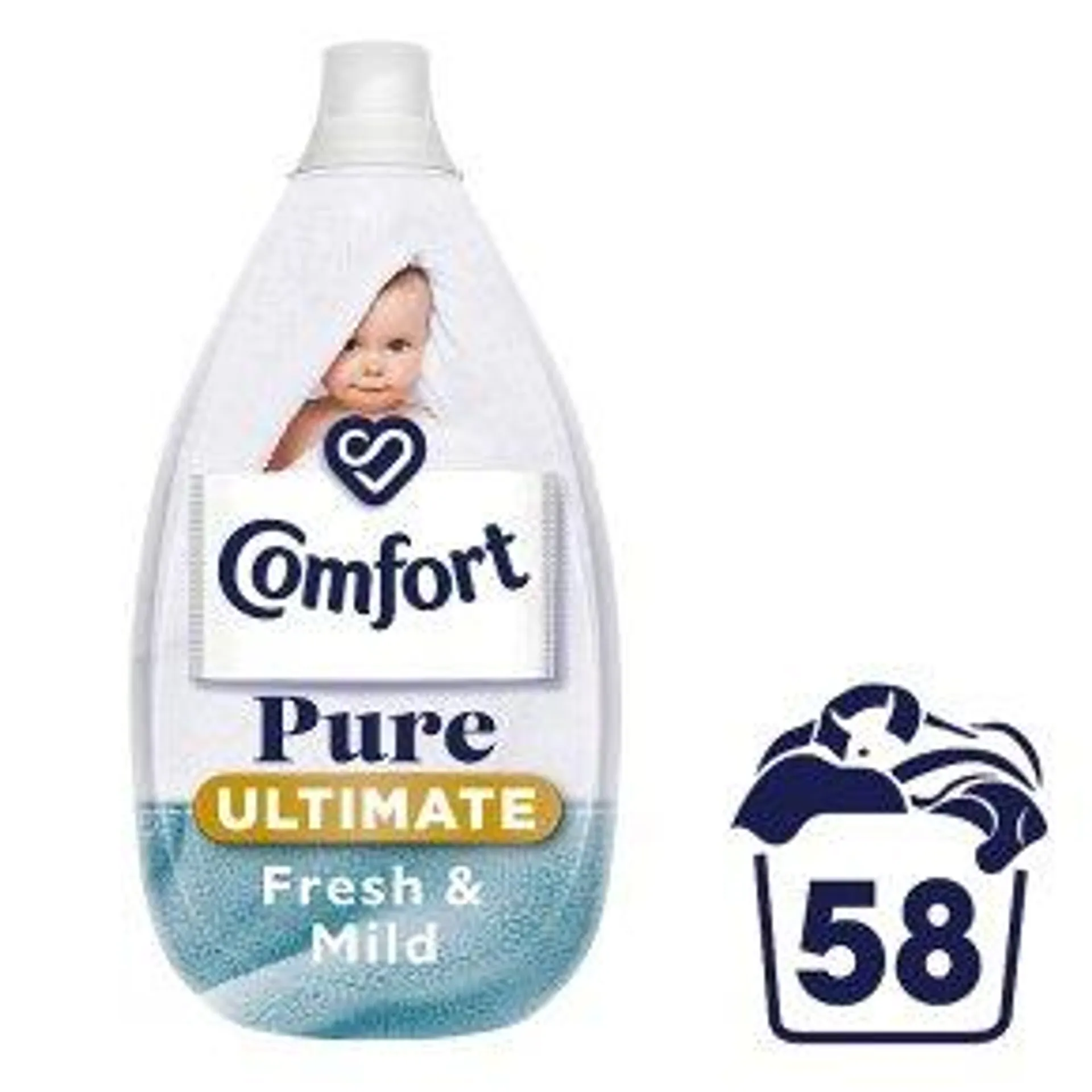 Comfort Ultimate Care Concentrated Pure Fabric Conditioner 58W