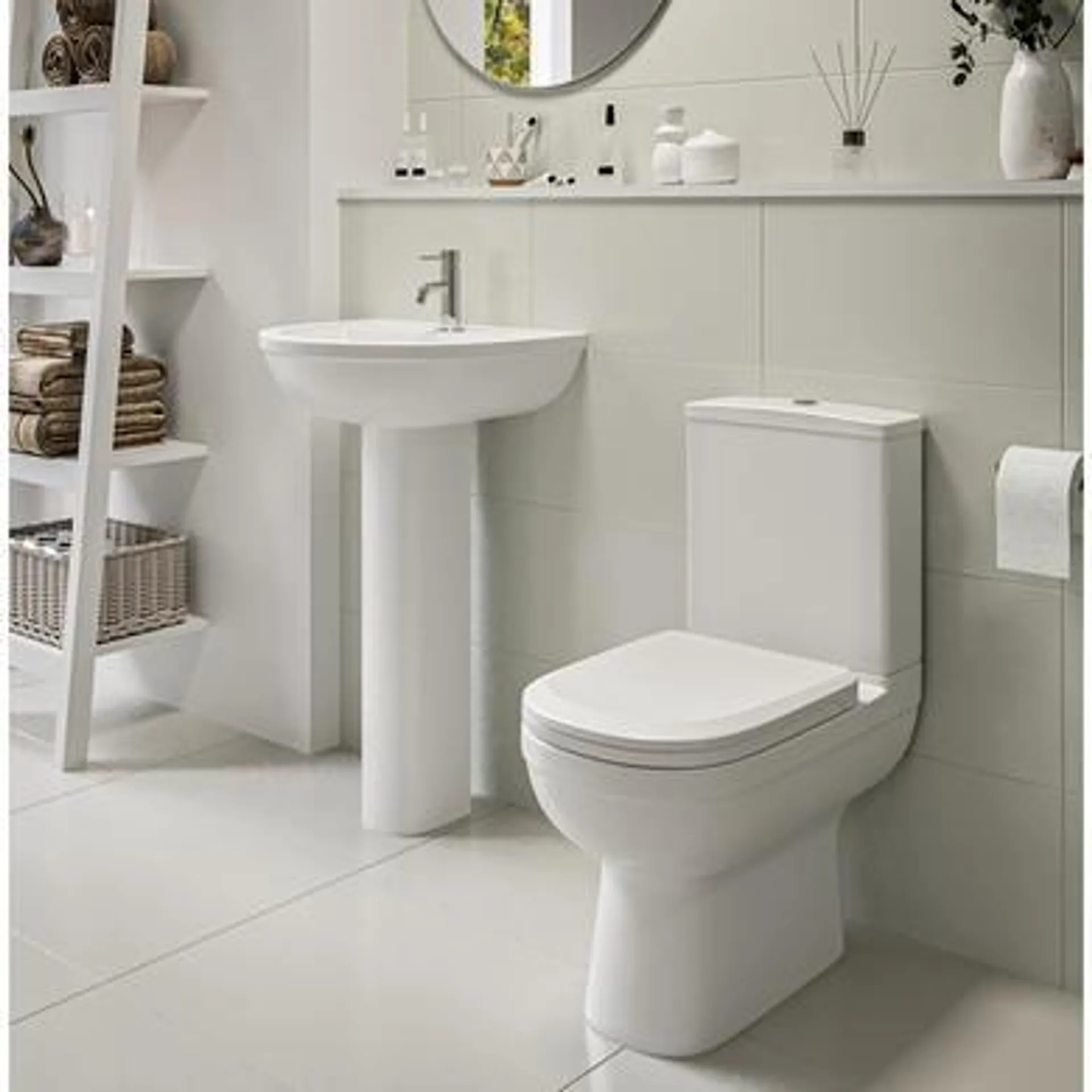 Close Coupled Toilet and Basin Suite - Addison