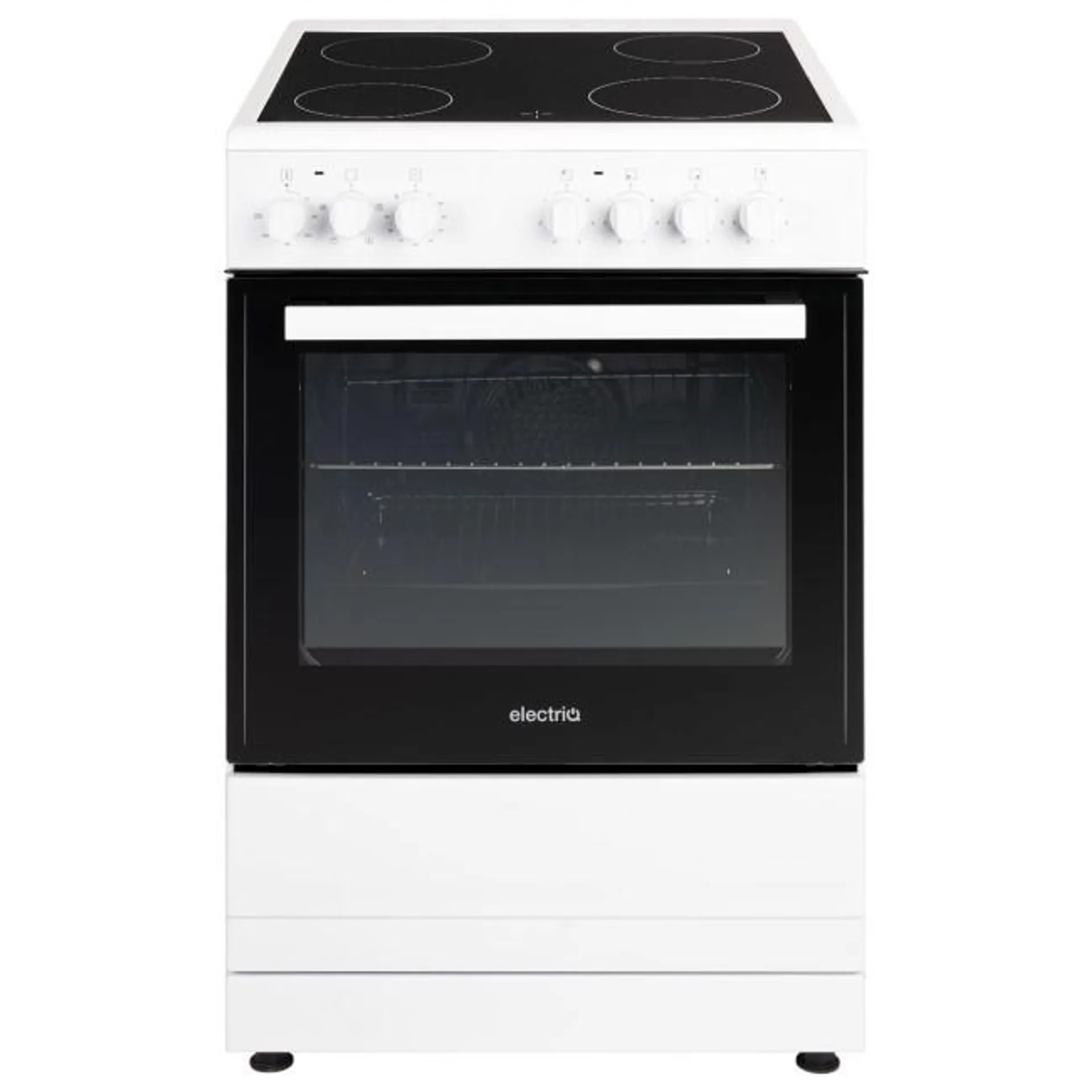 Refurbished electriQ EQEC60W1CERAMIC 60cm Electric Cooker White