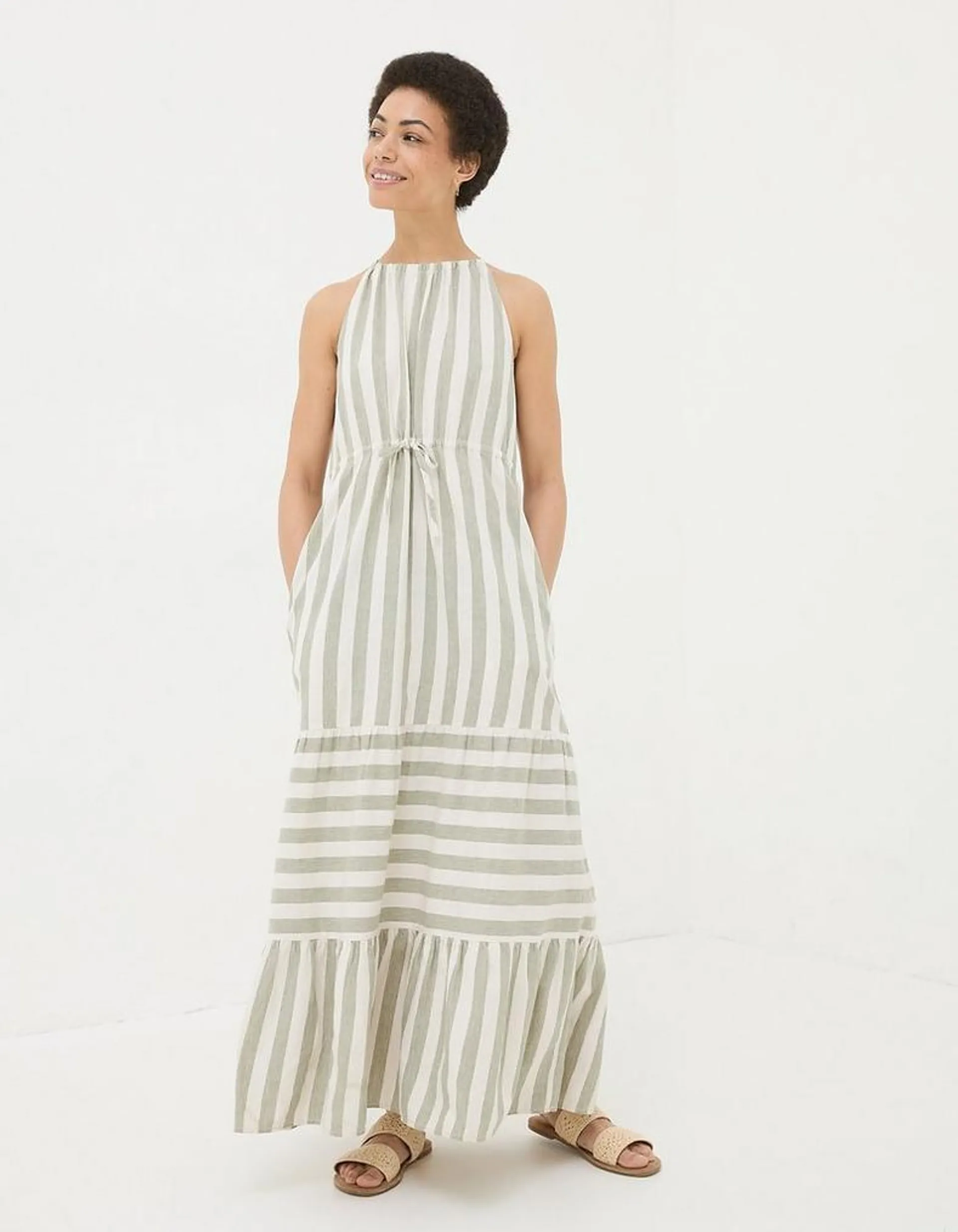 Amali Linen Blend Maxi Dress
