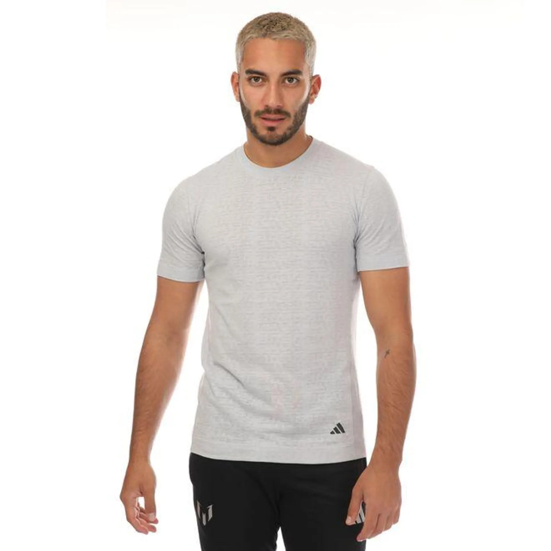 adidas Mens Yoga Training T-Shirt in Grey