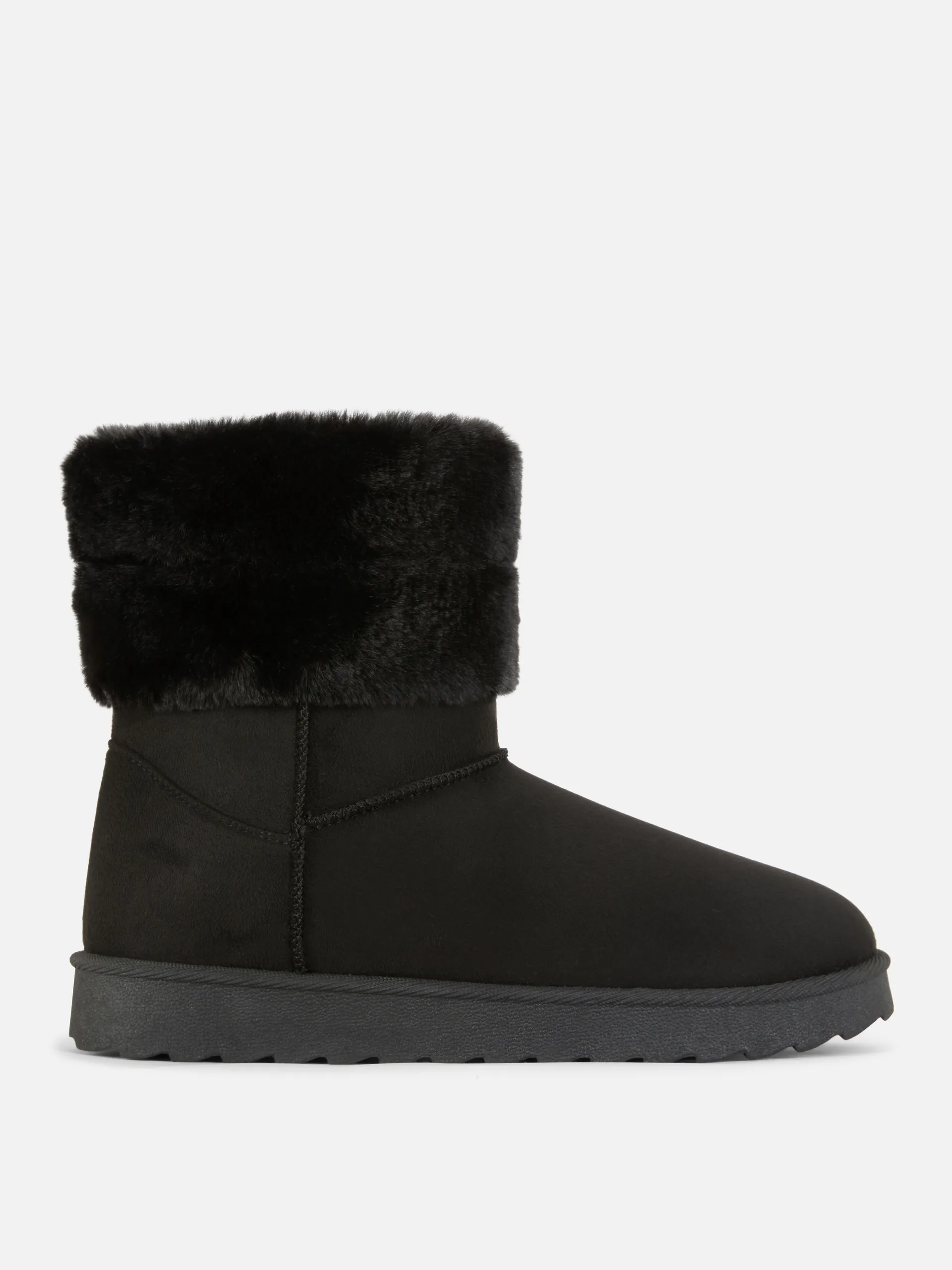 Faux Fur Collar Boots