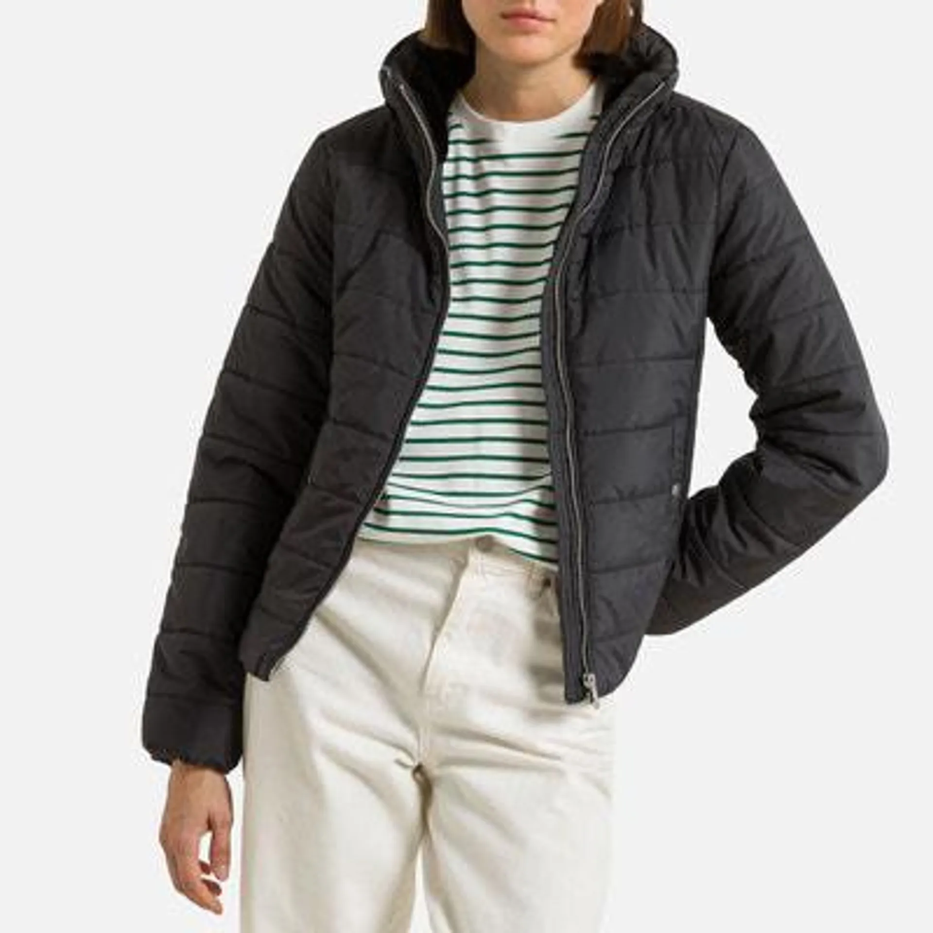 Short Padded Jacket with High Neck