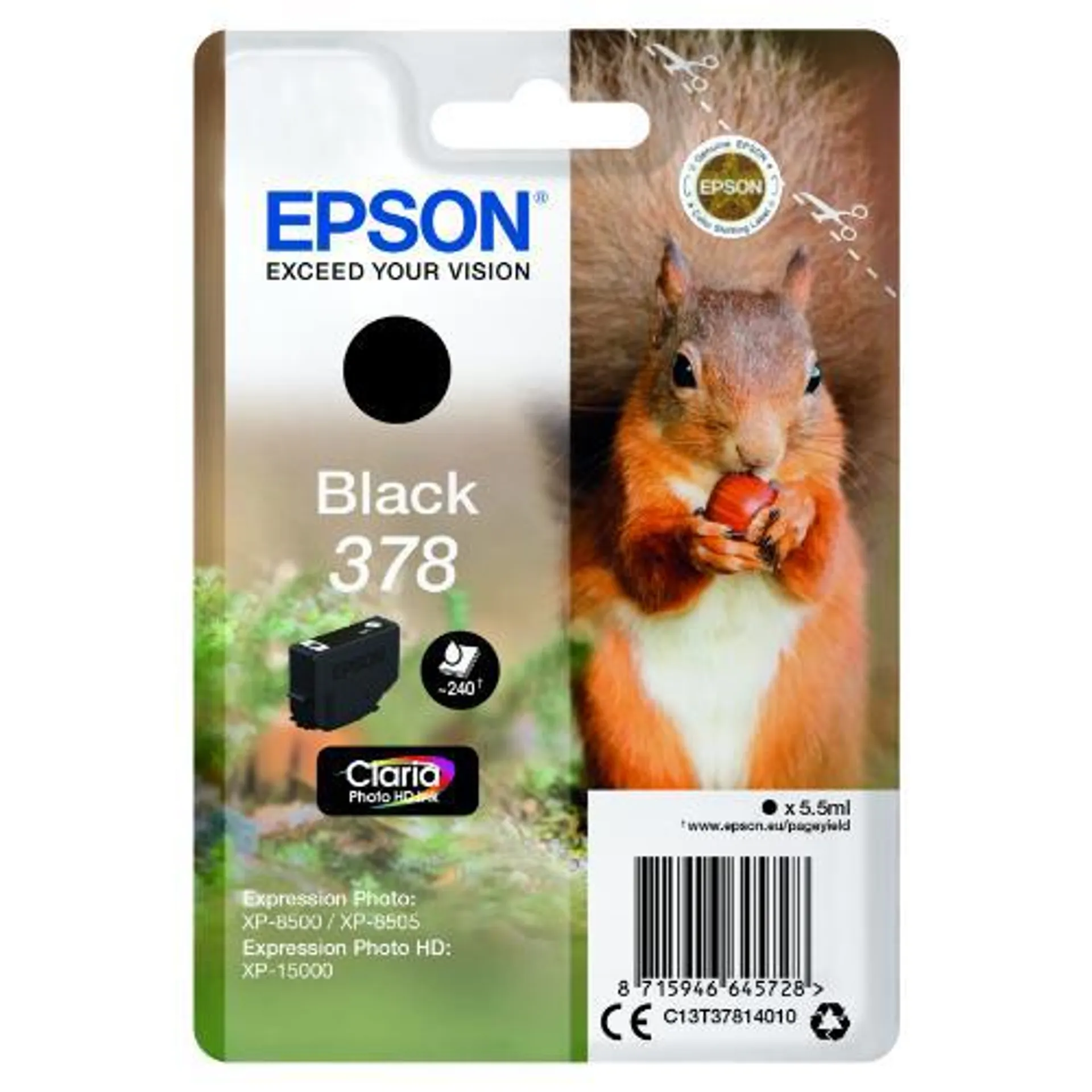 Epson Black 378 Claria Photo HD Ink
