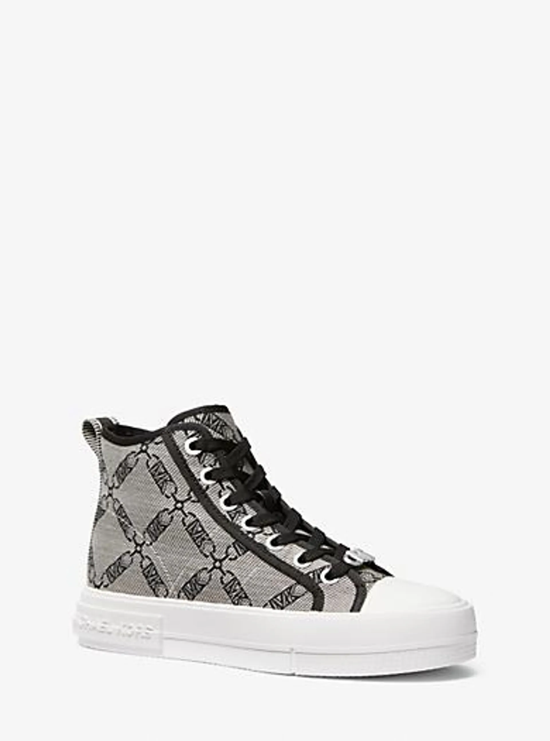 Evy Empire Logo Jacquard High-Top Sneaker