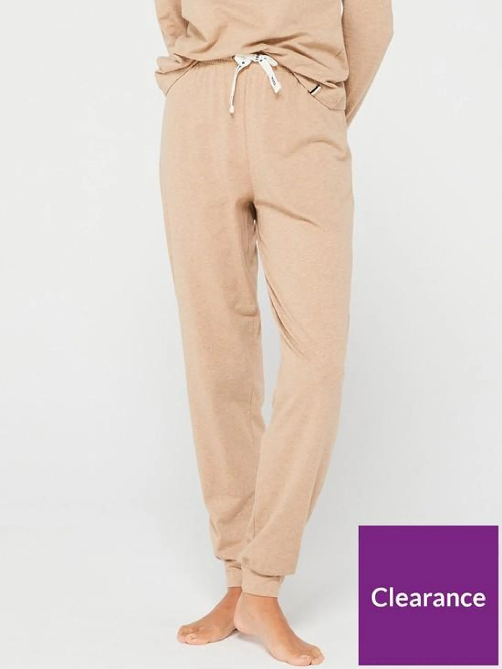 Logo Drawstring Lounge Jogger - Beige