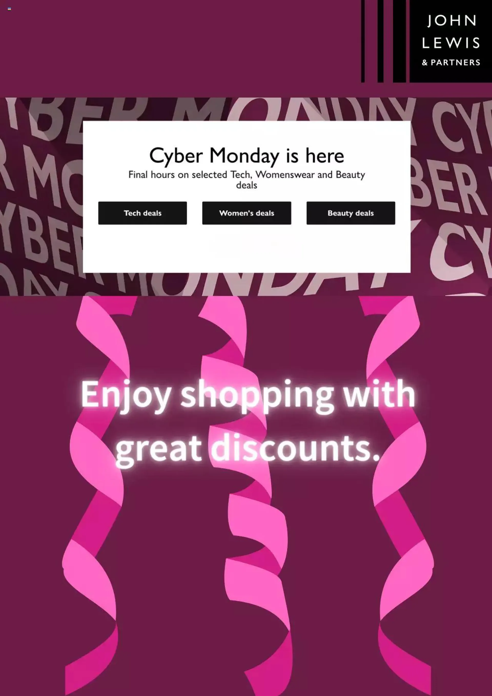 John Lewis Cyber Monday