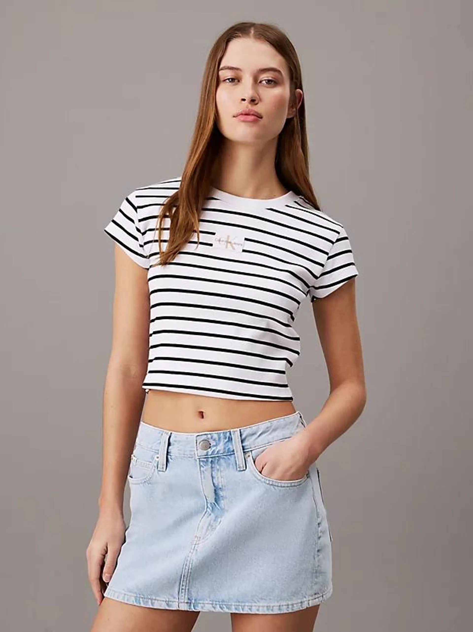 Slim Ribbed Cotton T-shirt