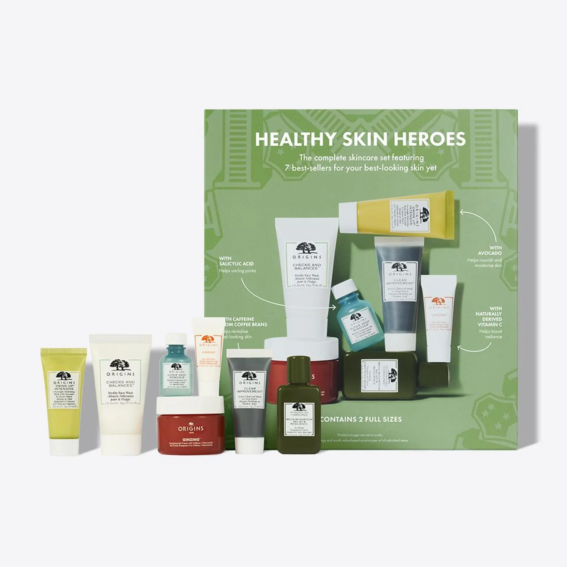 COMPLETE SKINCARE ROUTINE GIFT SET The Complete Skincare Set Featuring 7 Best-Sellers For Your Best-Looking Skin Yet. Worth £61