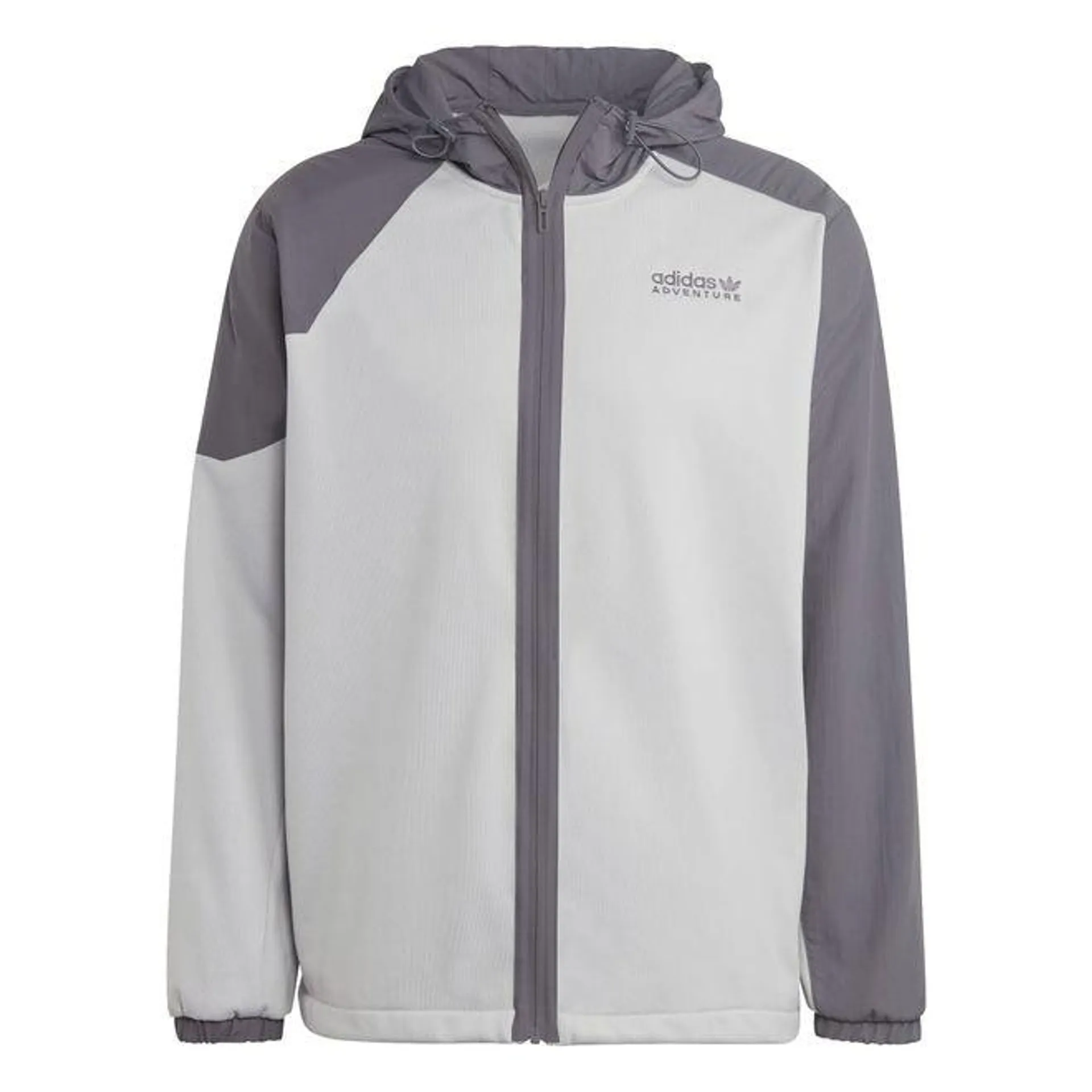 adidas Originals Adventure Winter Fabic Mix Hoodie in Grey