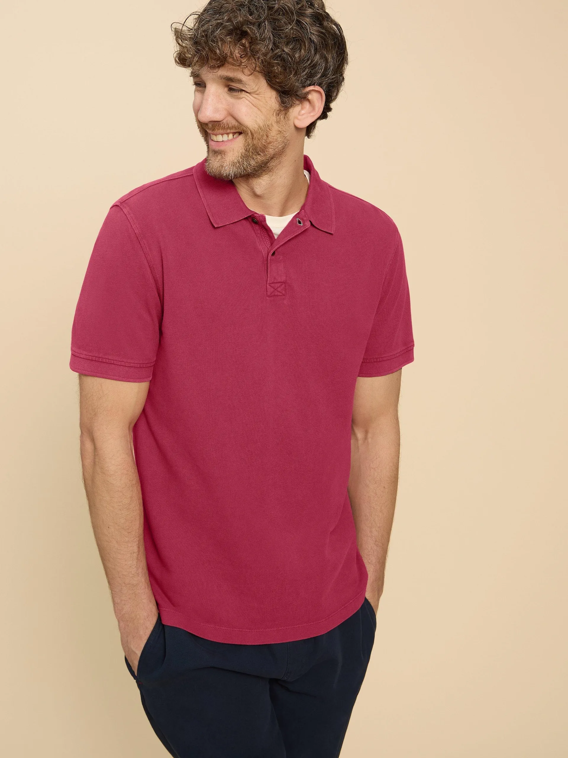 Utility Polo in DEEP PINK