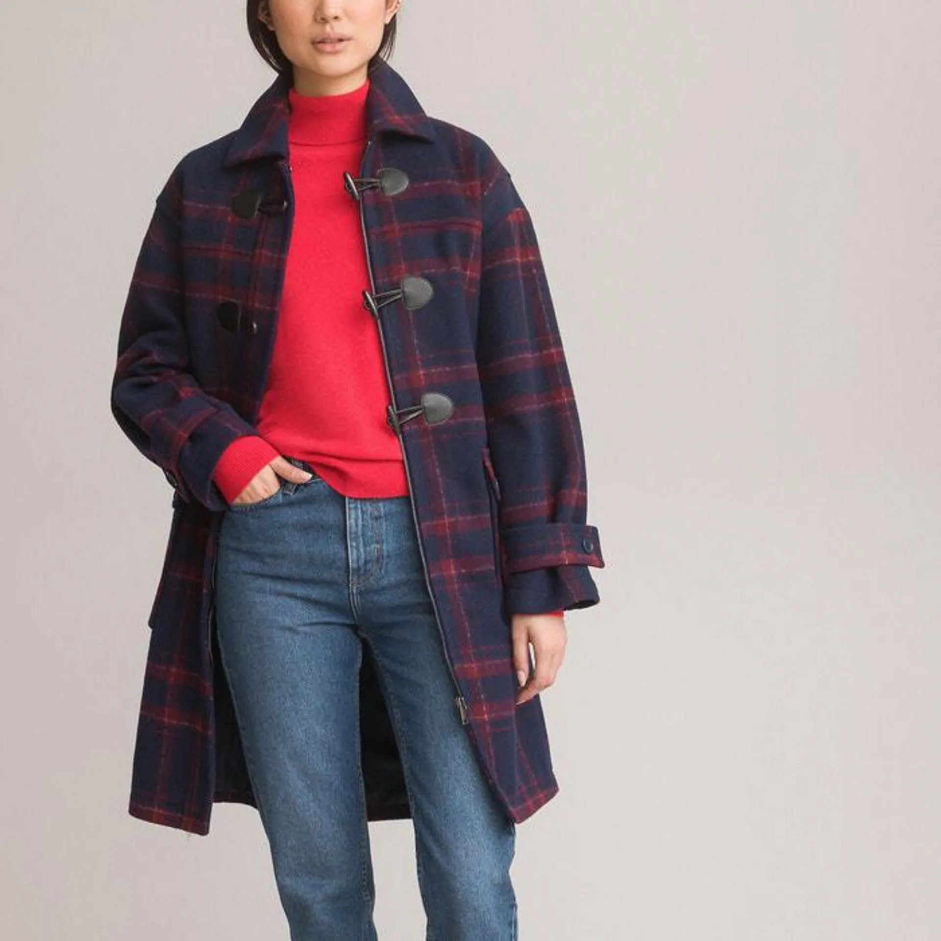 Checked Duffle Coat