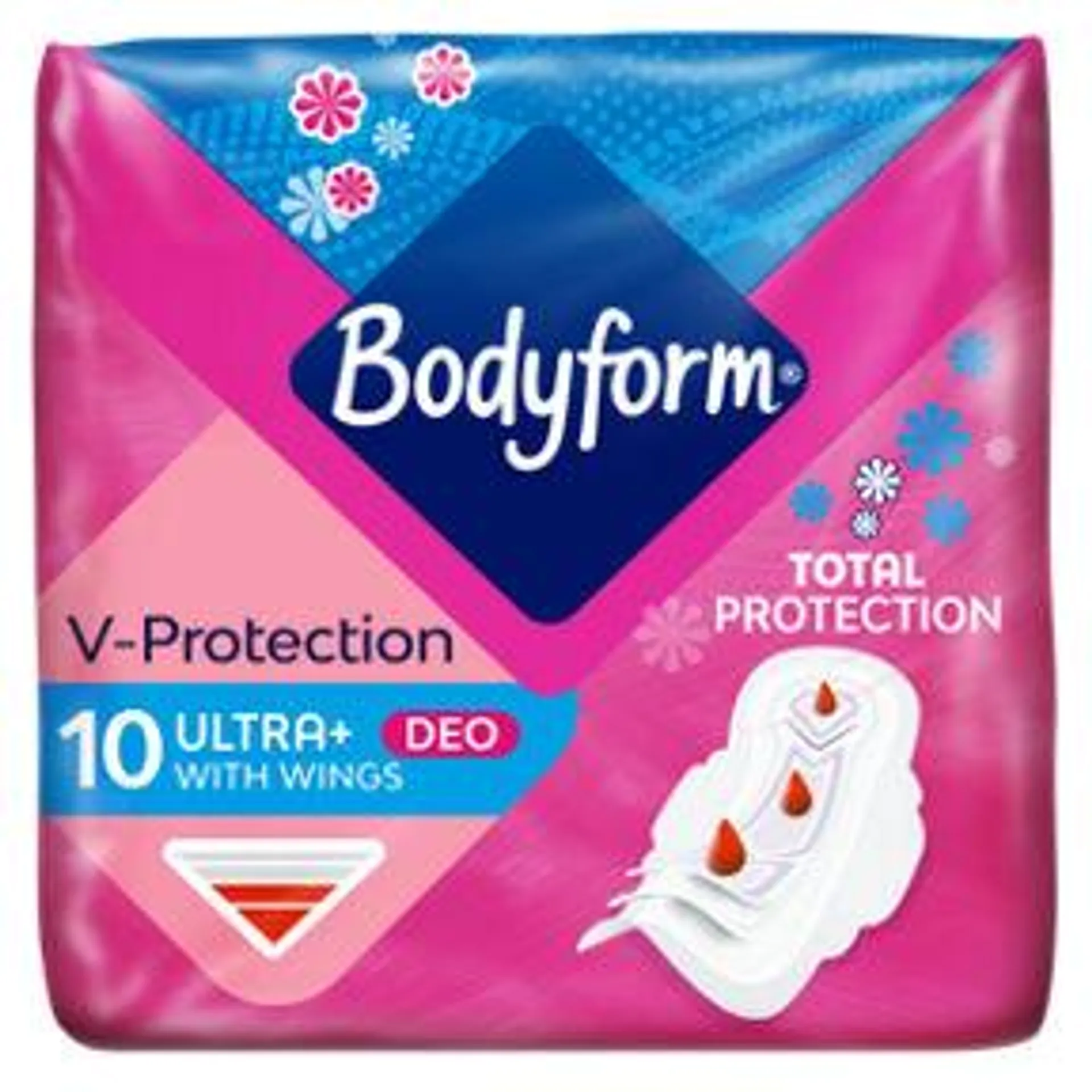 Bodyform Cour-V Ultra Normal Scented Sanitary Towels Wings 10 pack