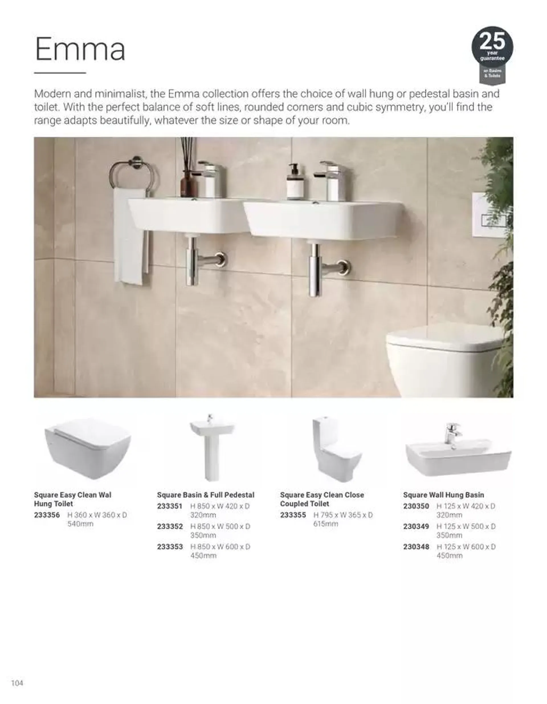 Wickes Bespoke Bathrooms brochure from 5 November to 31 December 2024 - Catalogue Page 104