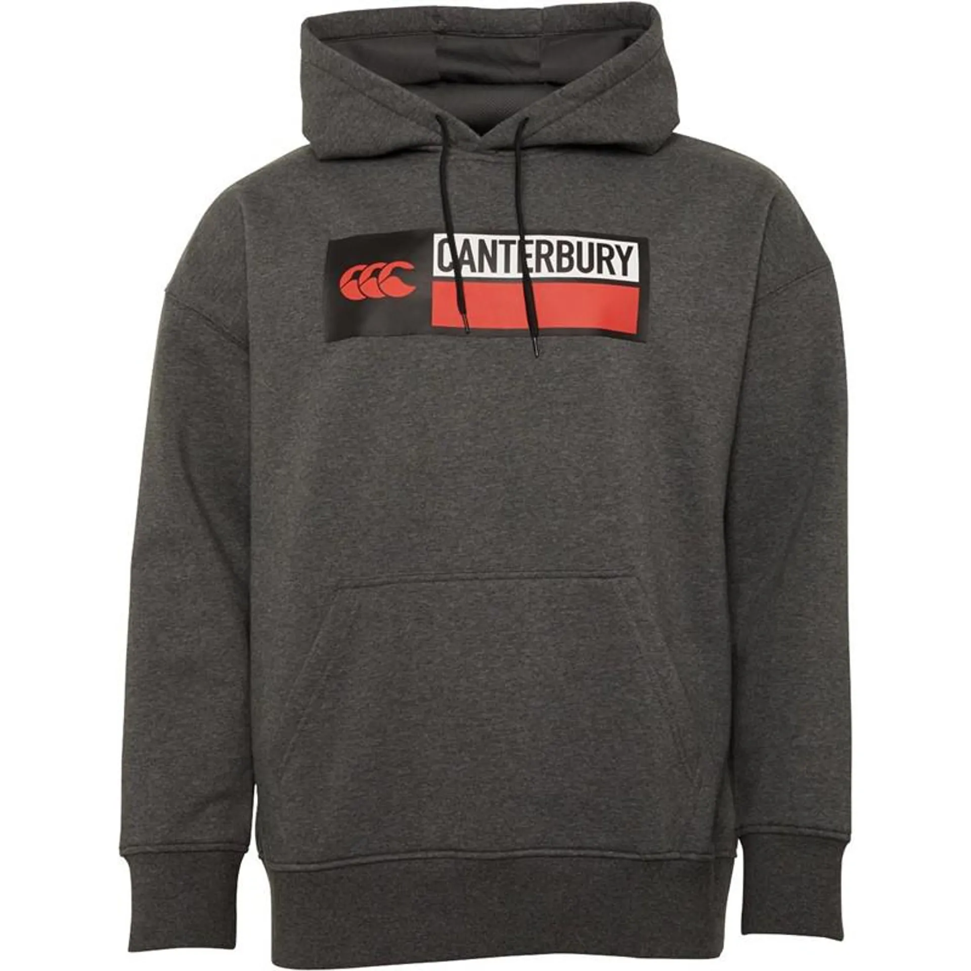 Canterbury Mens Cotton Logo Hoodie Grey