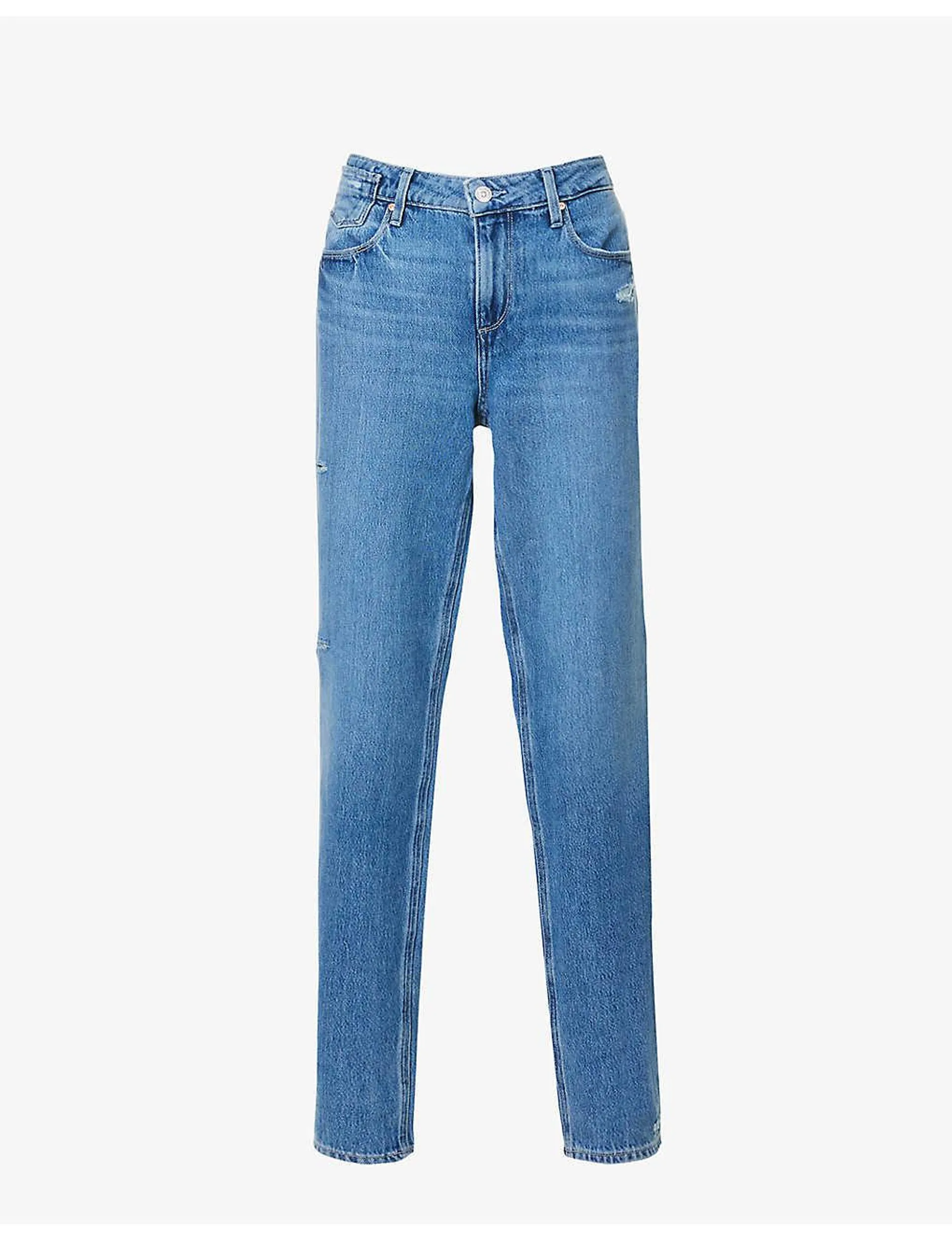 Noella straight-leg high-rise cotton-blend jeans