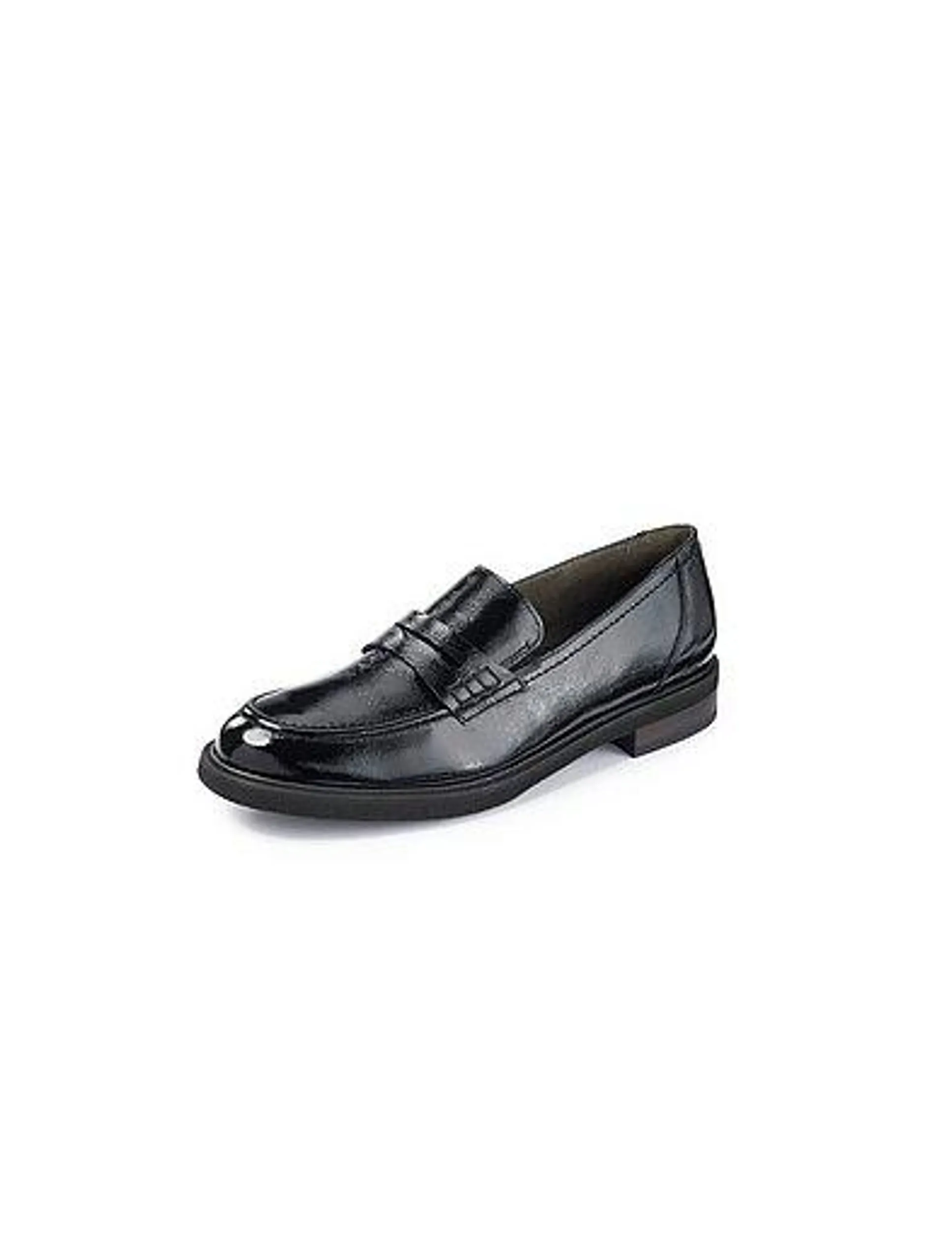 Loafers in calf patent leather