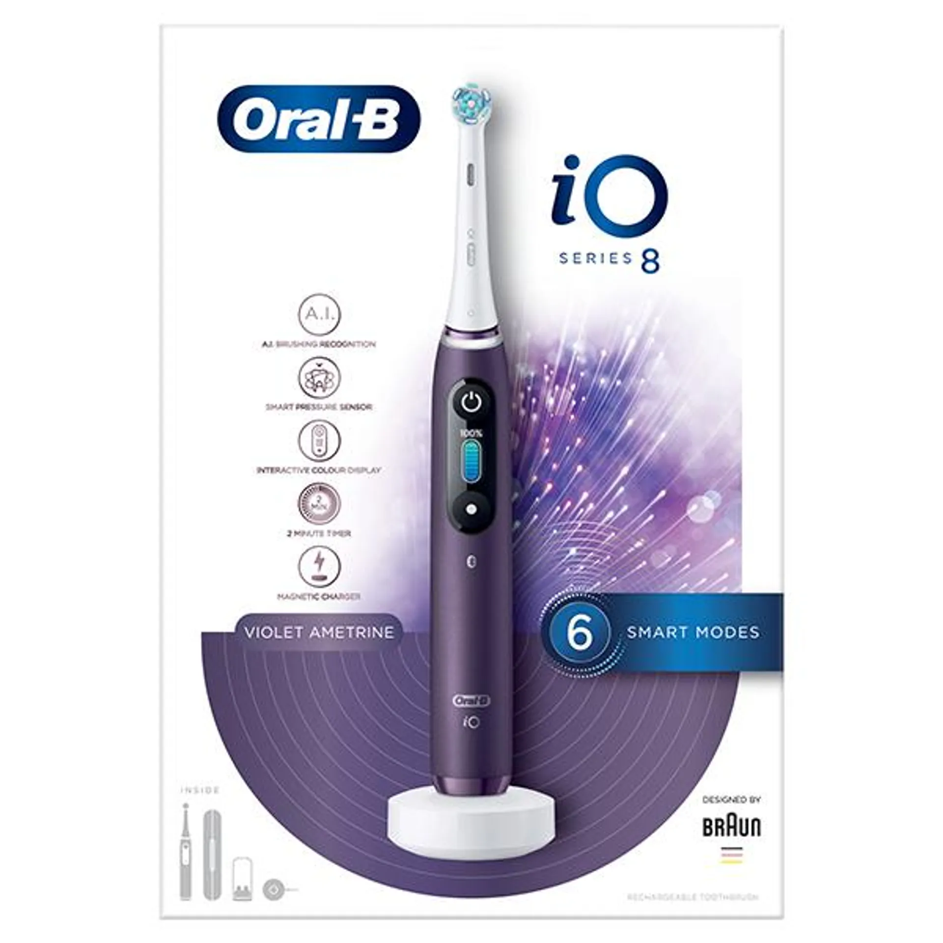 Oral-B iO8 Violet Ametrine Ultimate Clean Electric Toothbrush