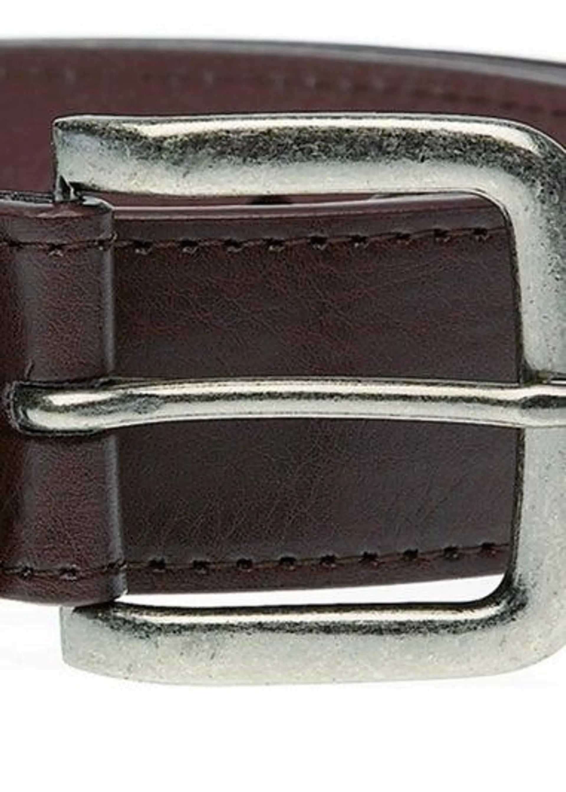 Duke Brown Archie Antique Look Bonded Leather Buckle Waist Belt