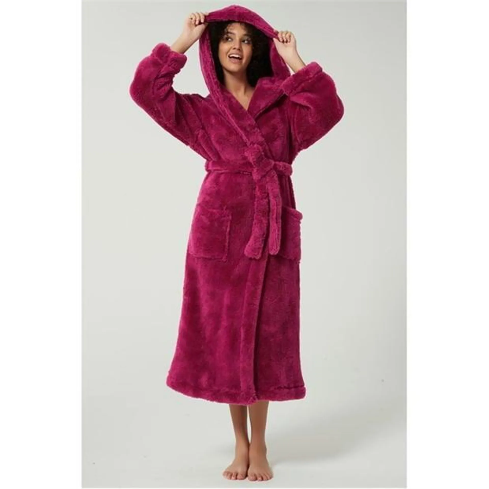 Luxury Hooded Fleece Dressing Gown