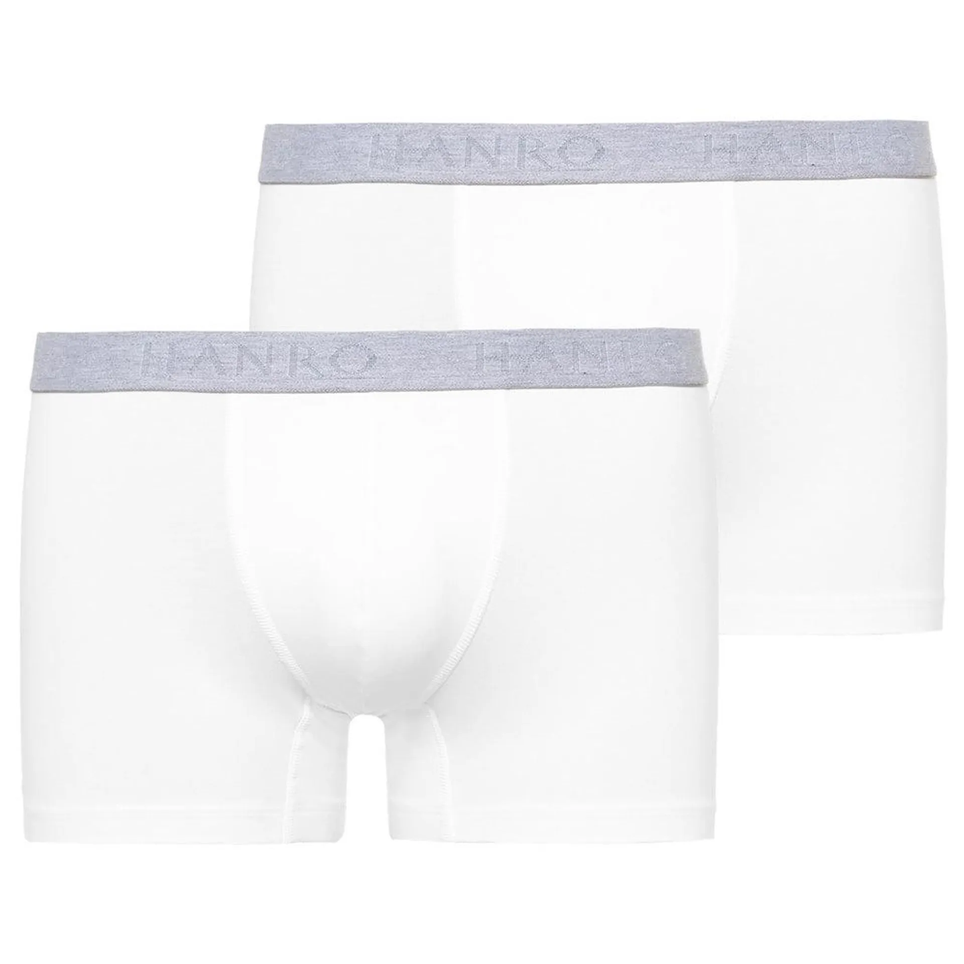 2-Pack Cotton Essentials Boxer Trunks, White