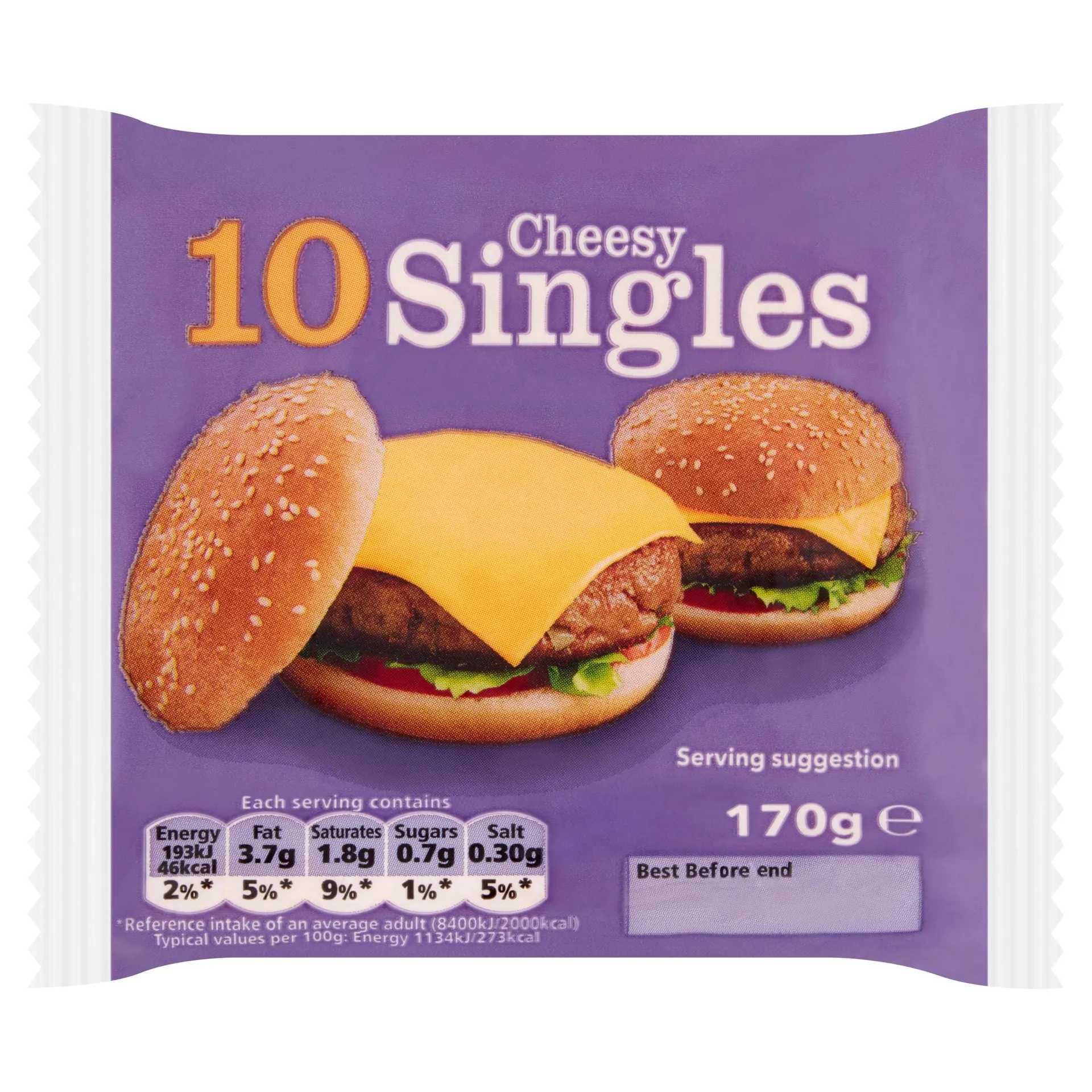 10 Cheesy Singles 170g