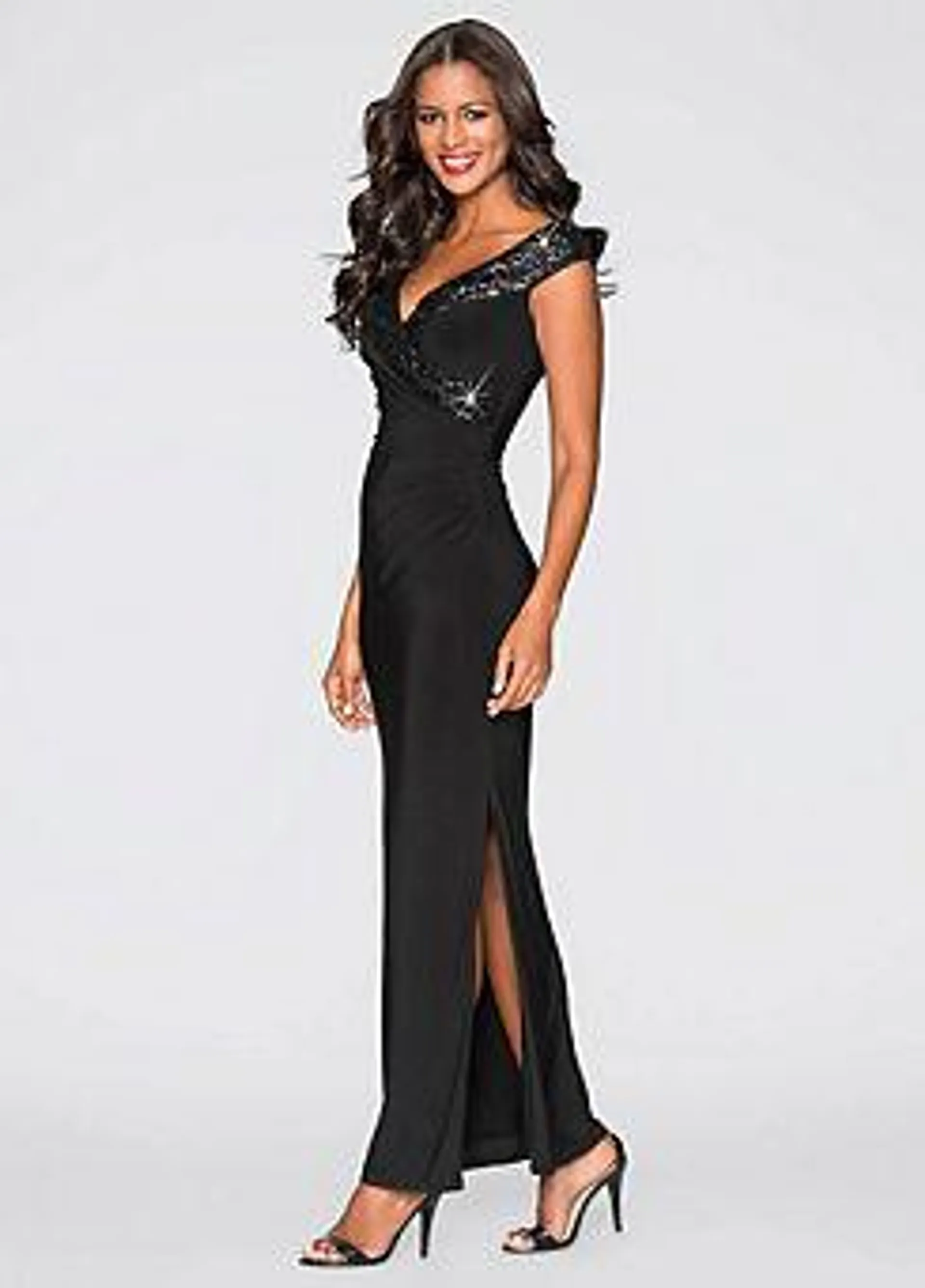 Rhinestone Evening Dress