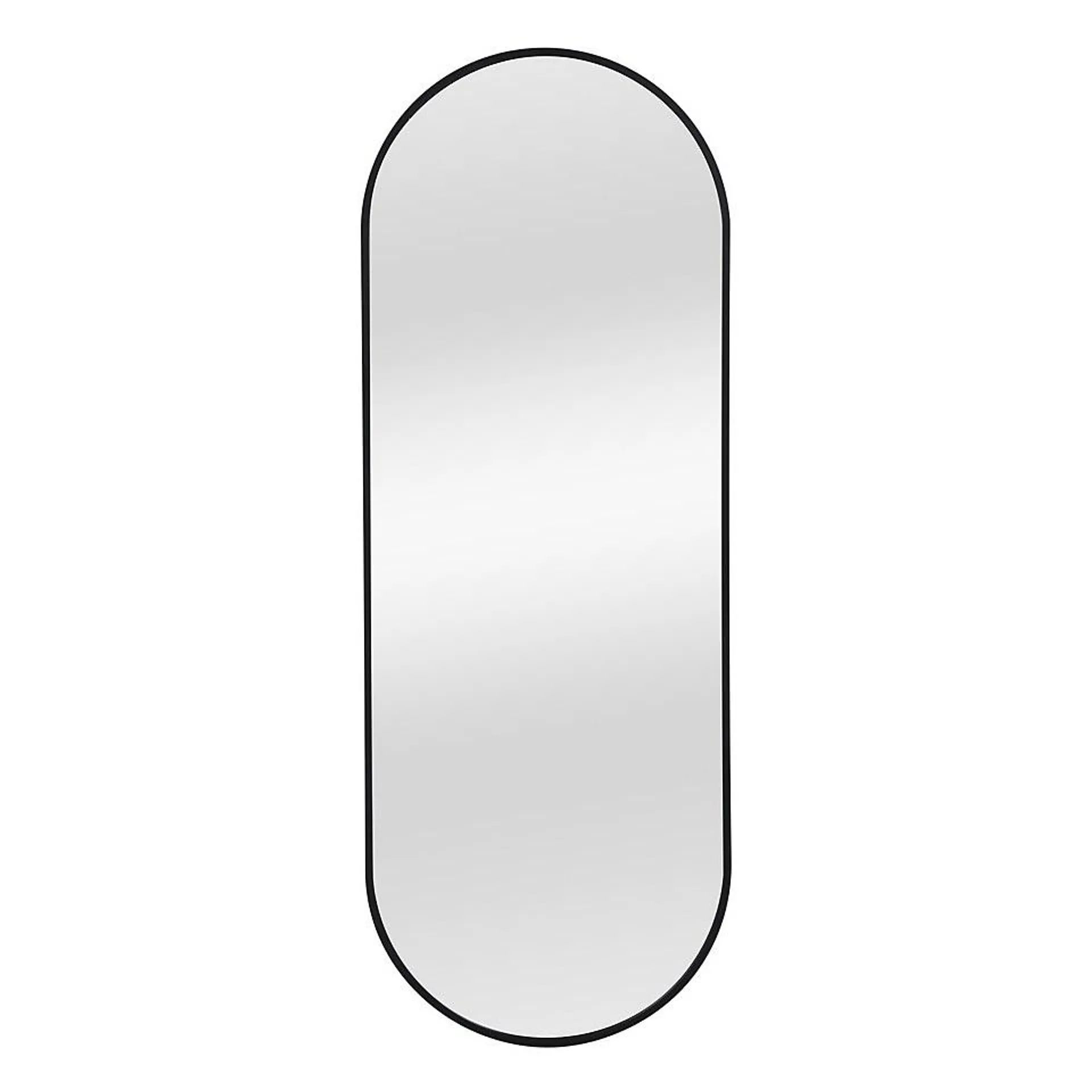 Black Aluminium Lozenge Mirror - 35x95cm