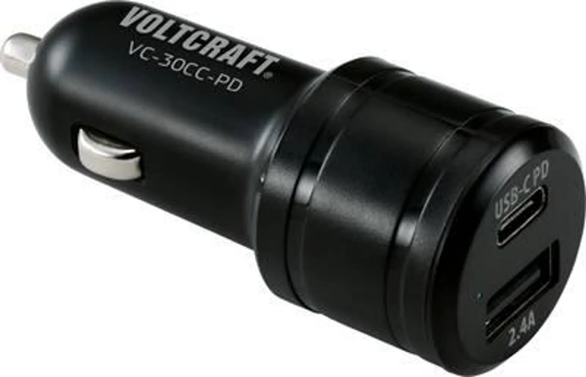 VOLTCRAFT VC-30CC-PD Car USB charger 2 x USB, USB-C® socket USB Power Delivery (USB-PD)